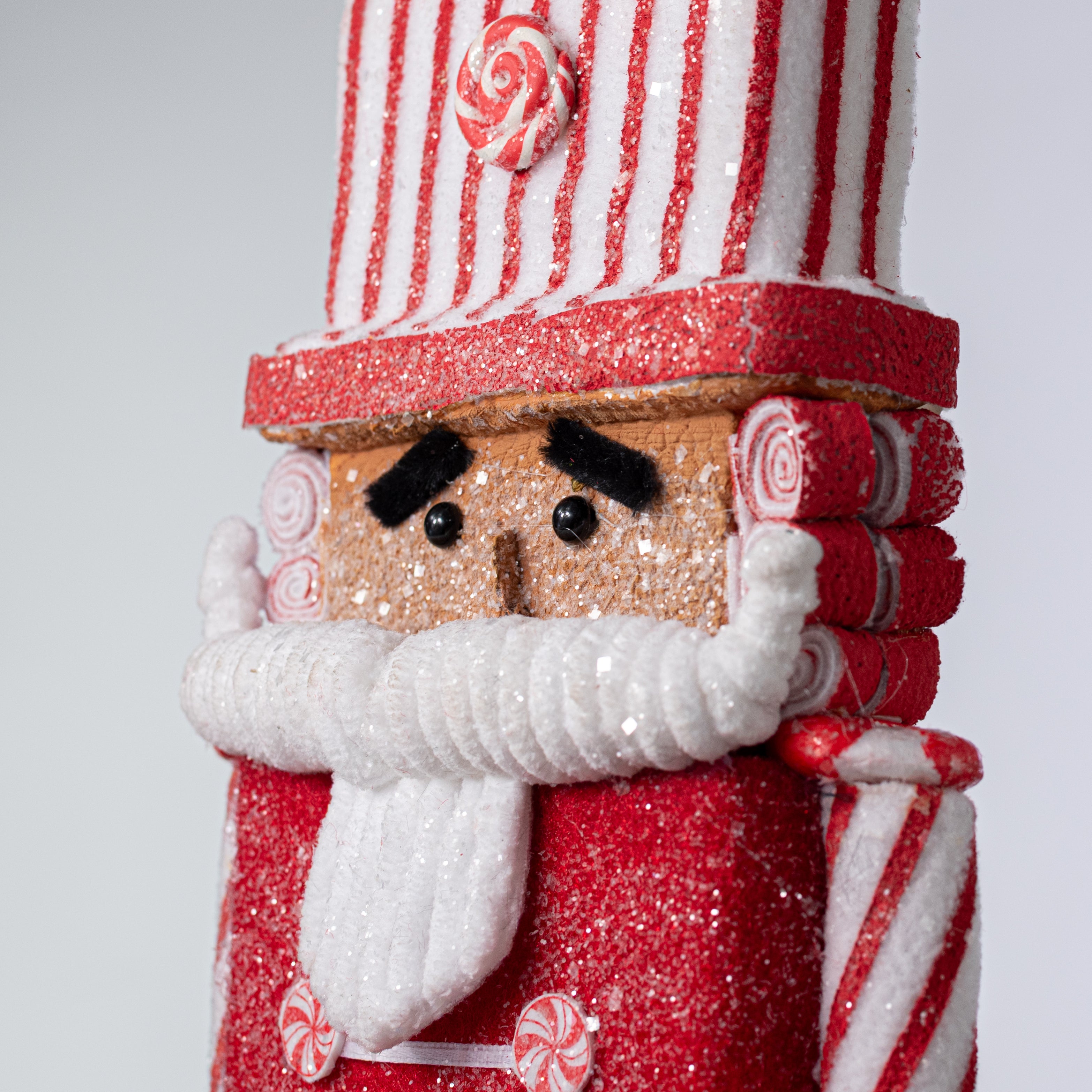 19" Nutcracker Decoration: Peppermint Stripes