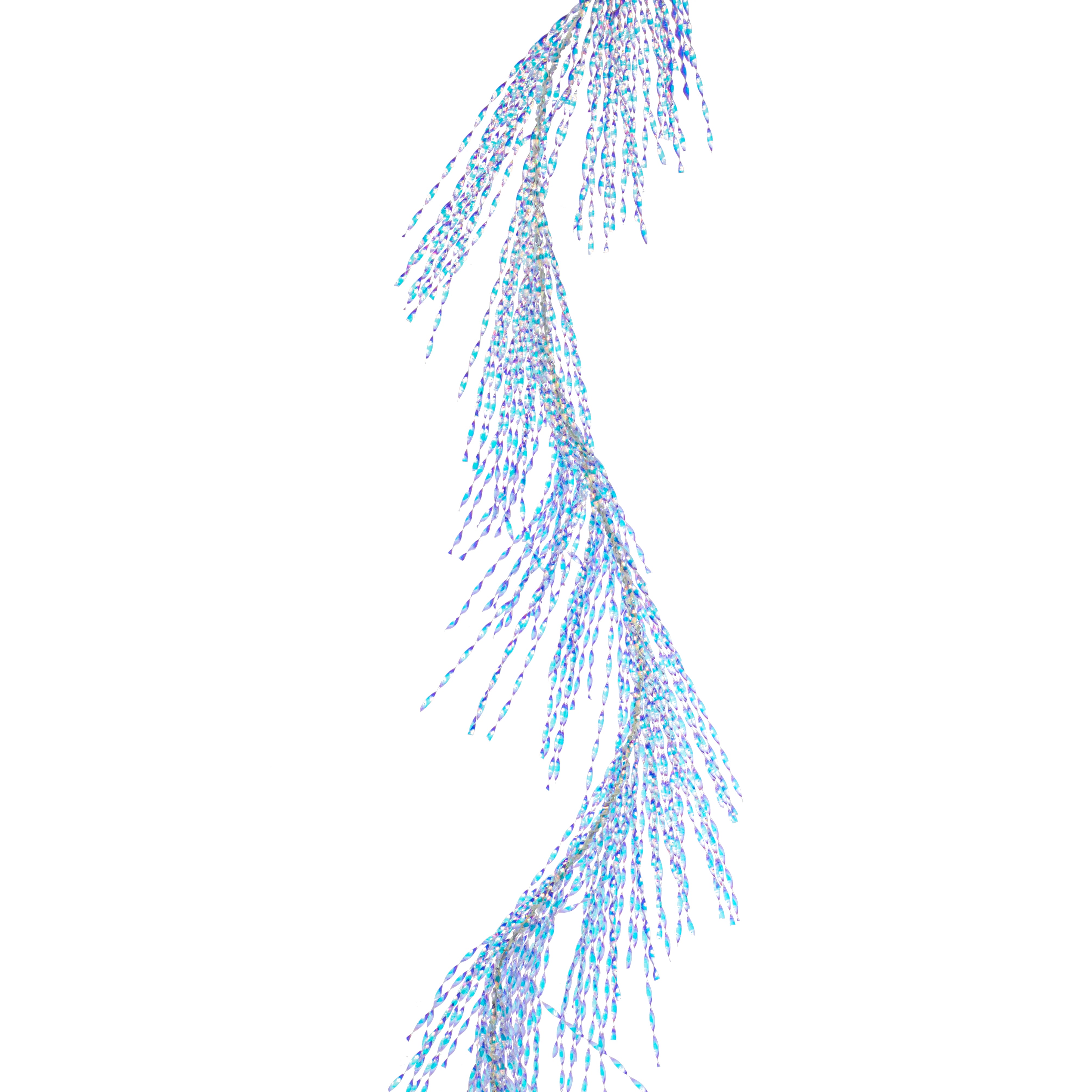 6' Iridescent Twist Garland: Clear