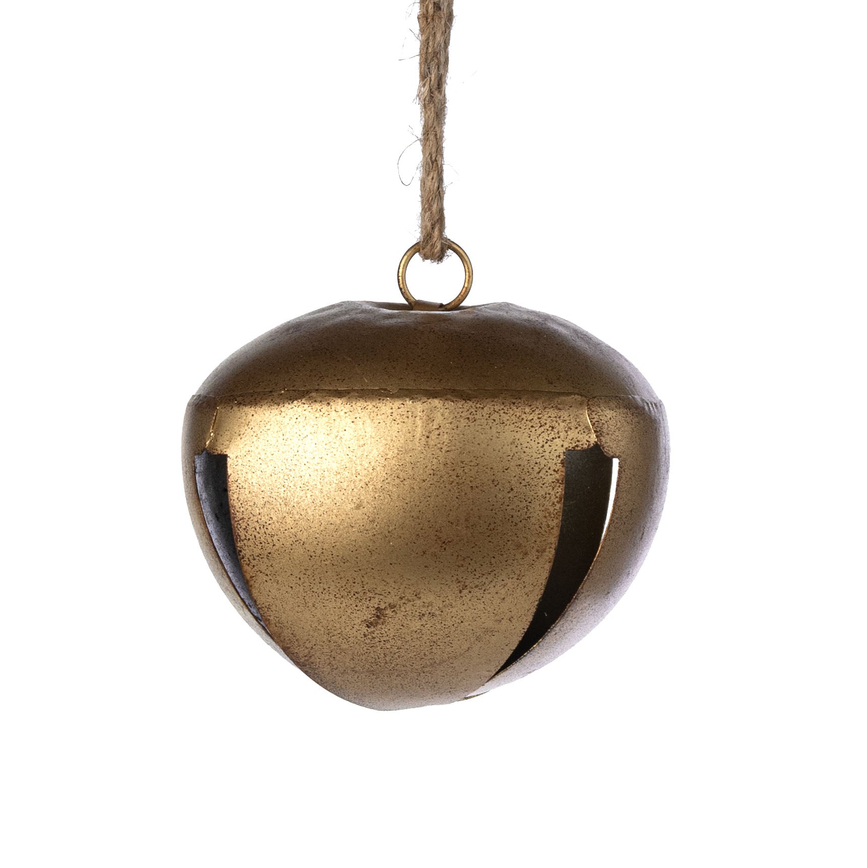 5" Sleigh Bell Ornament: Antique Gold