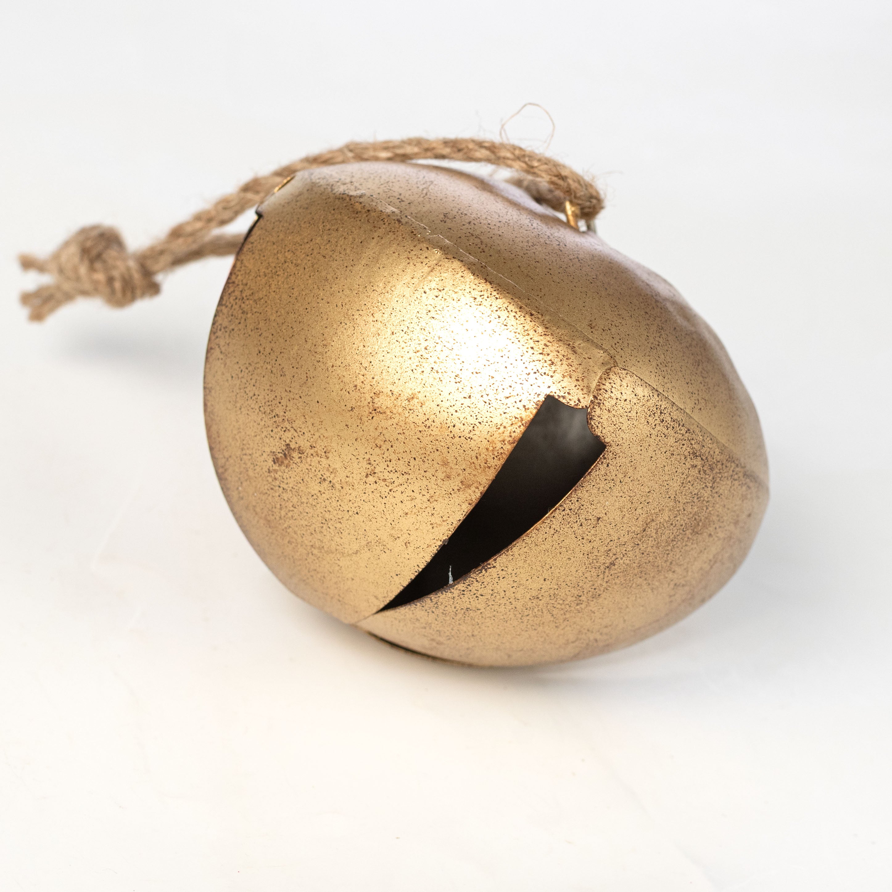 5" Sleigh Bell Ornament: Antique Gold