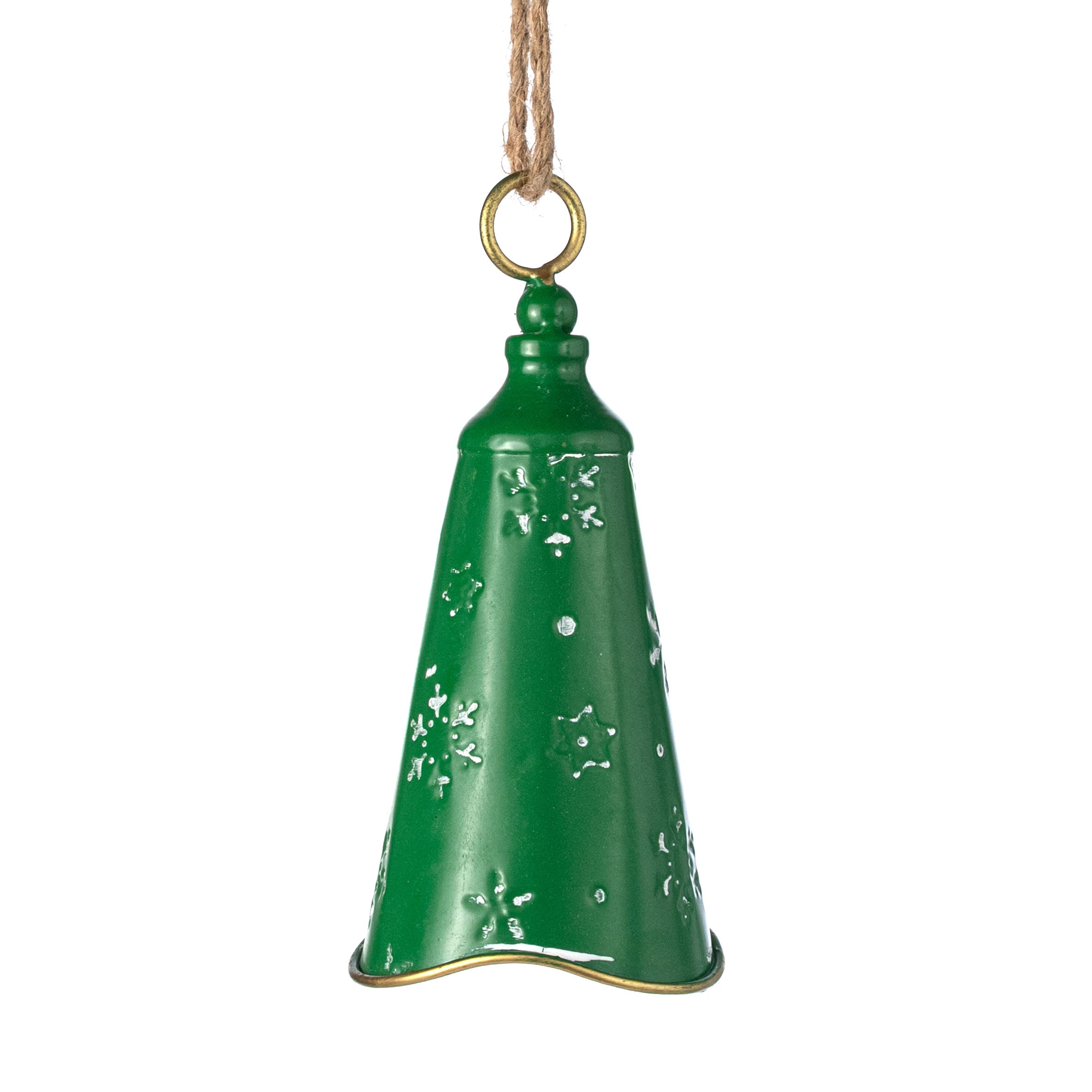 7" Nordic Holiday Lantern Bell Ornament: Green