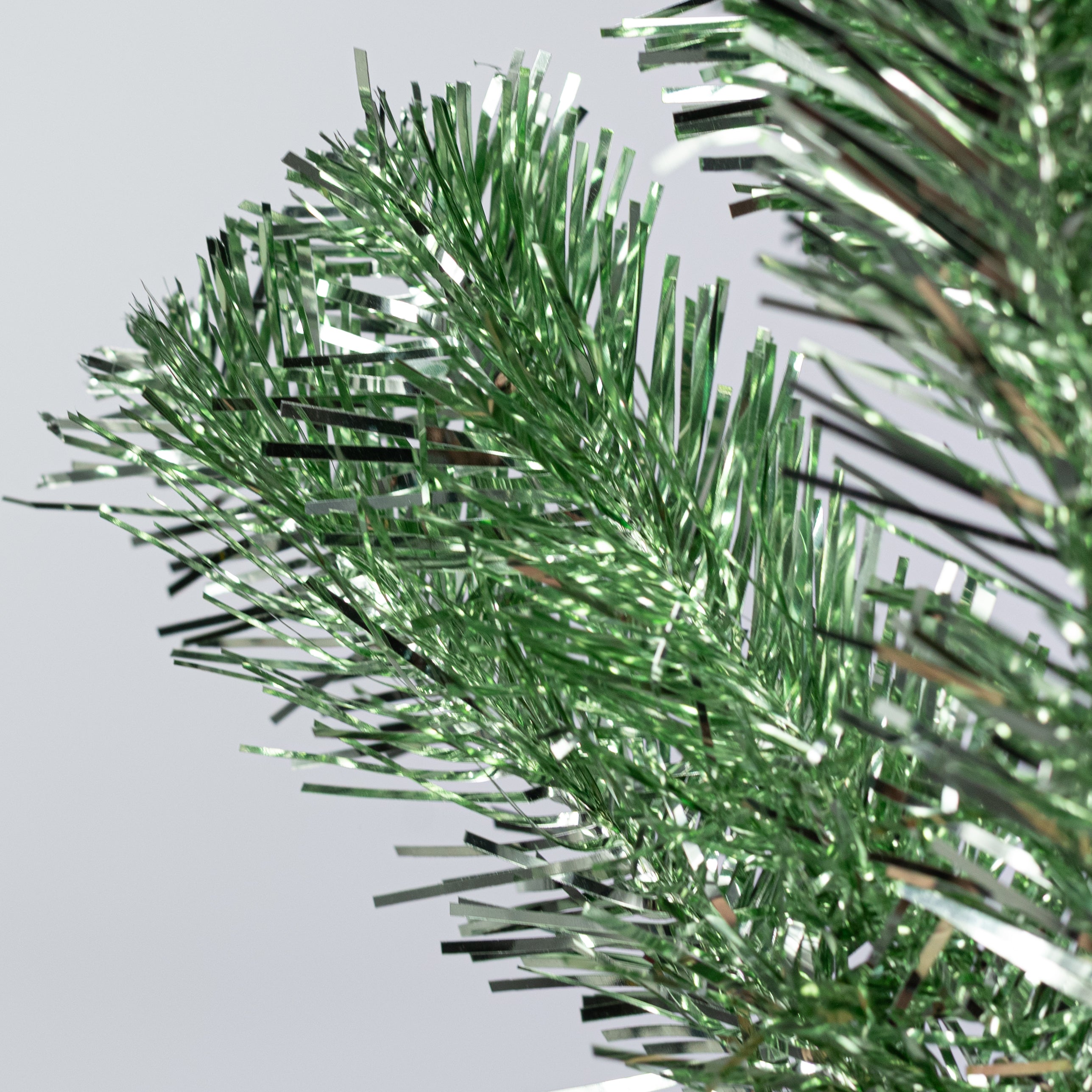 30" Tinsel Pine Spray: Fresh Pine Green