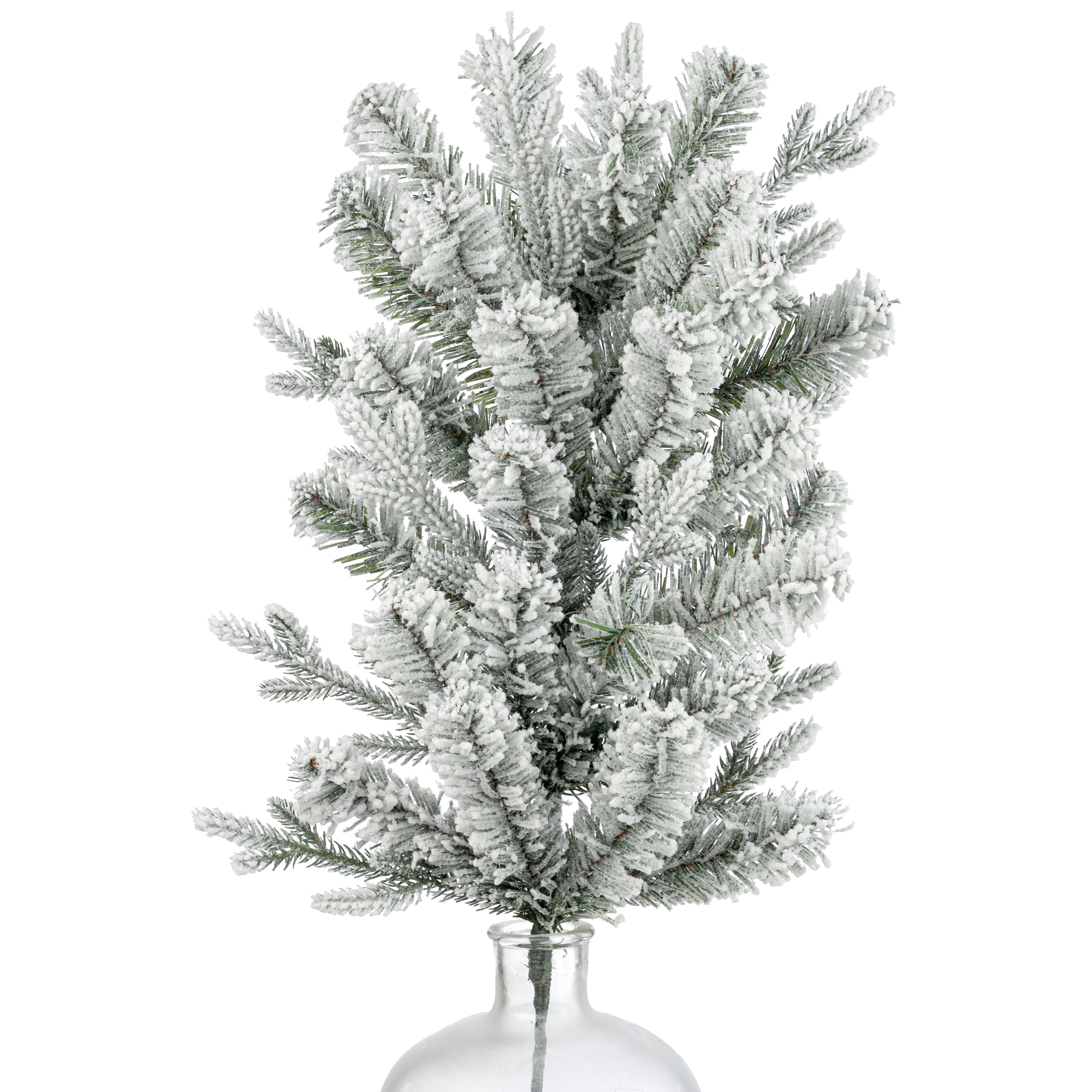 30" Snowy Pine Spray: Flocked Evergreen