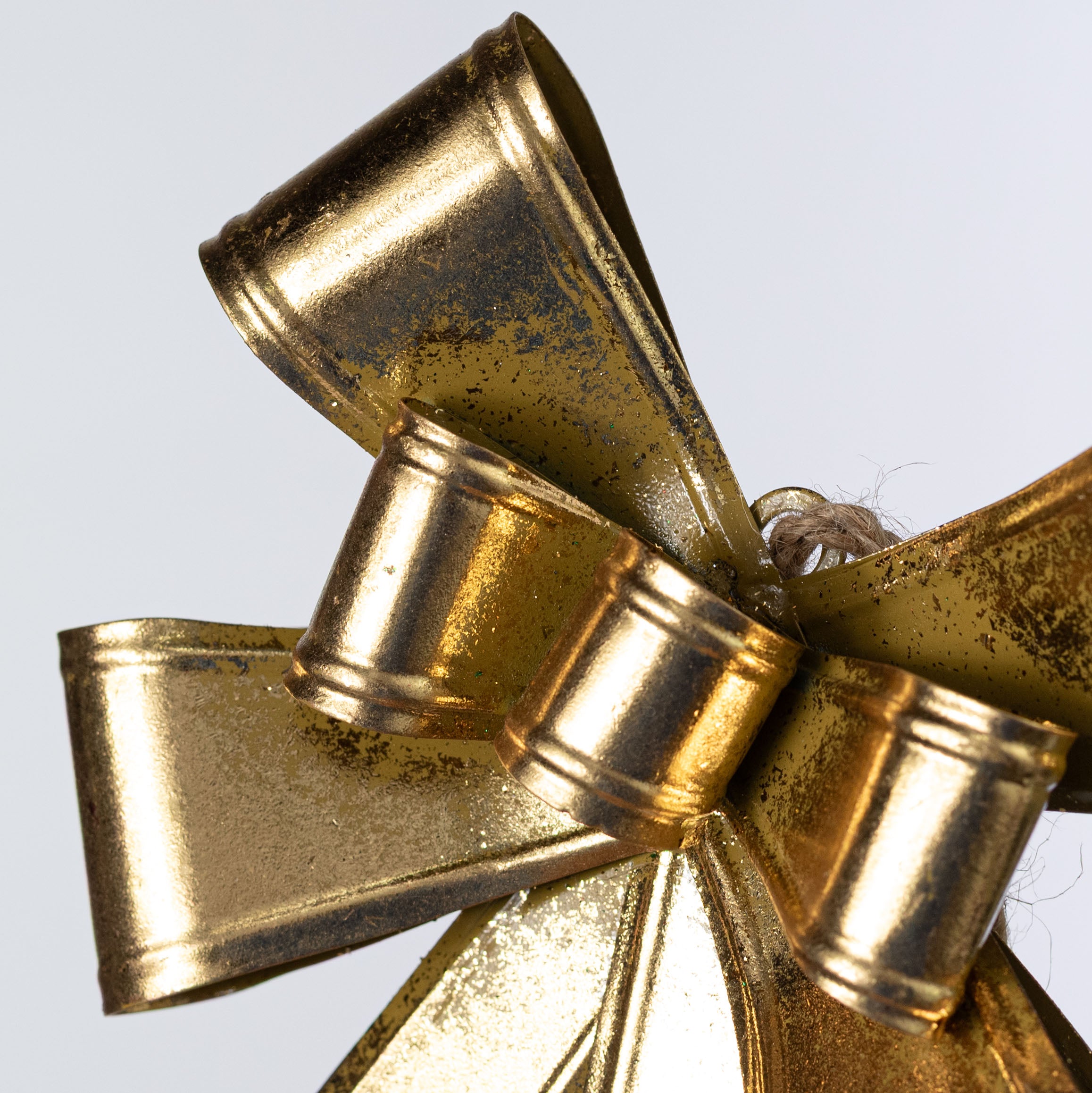 10" Metal Bow Ornament: Dazzling Gold