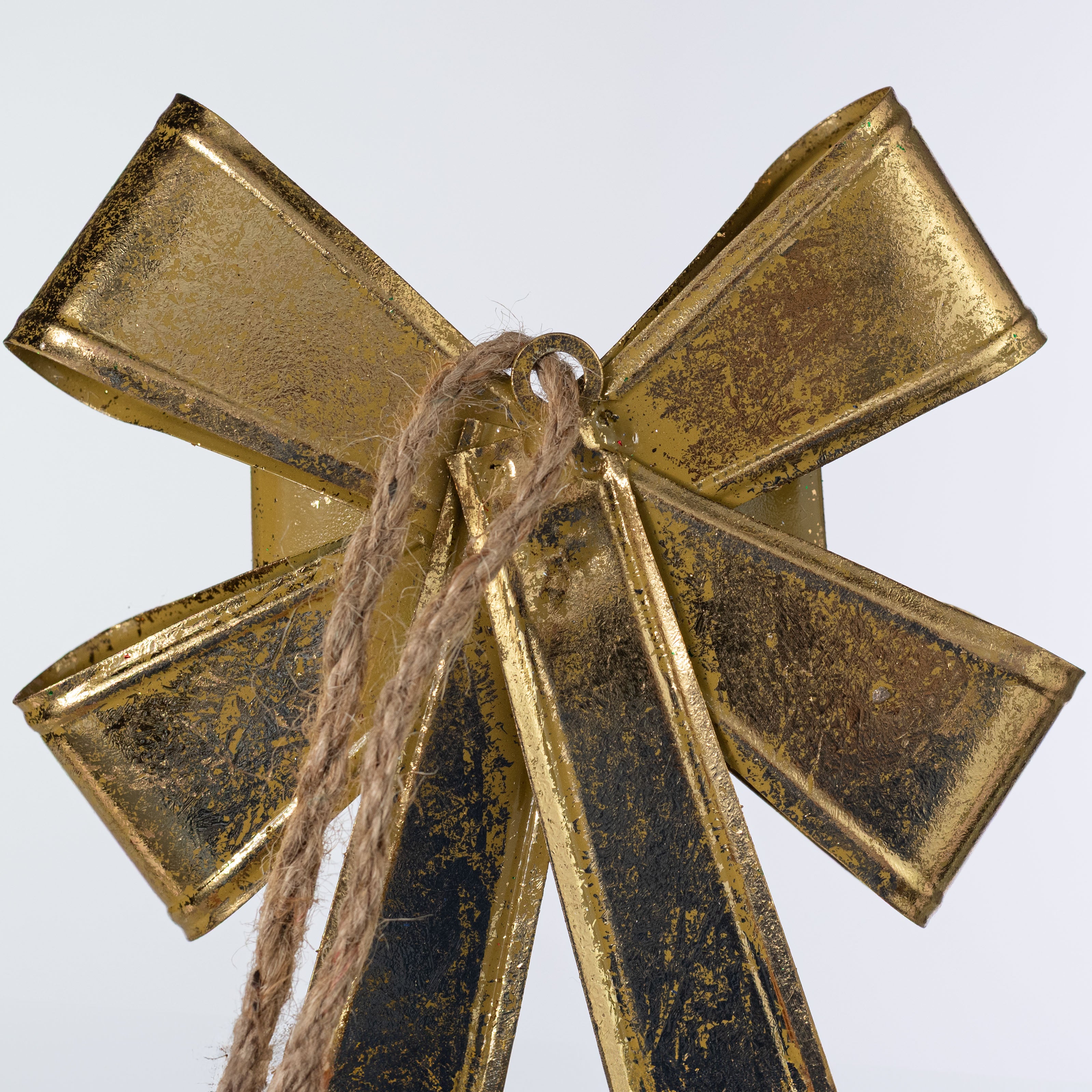 10" Metal Bow Ornament: Dazzling Gold
