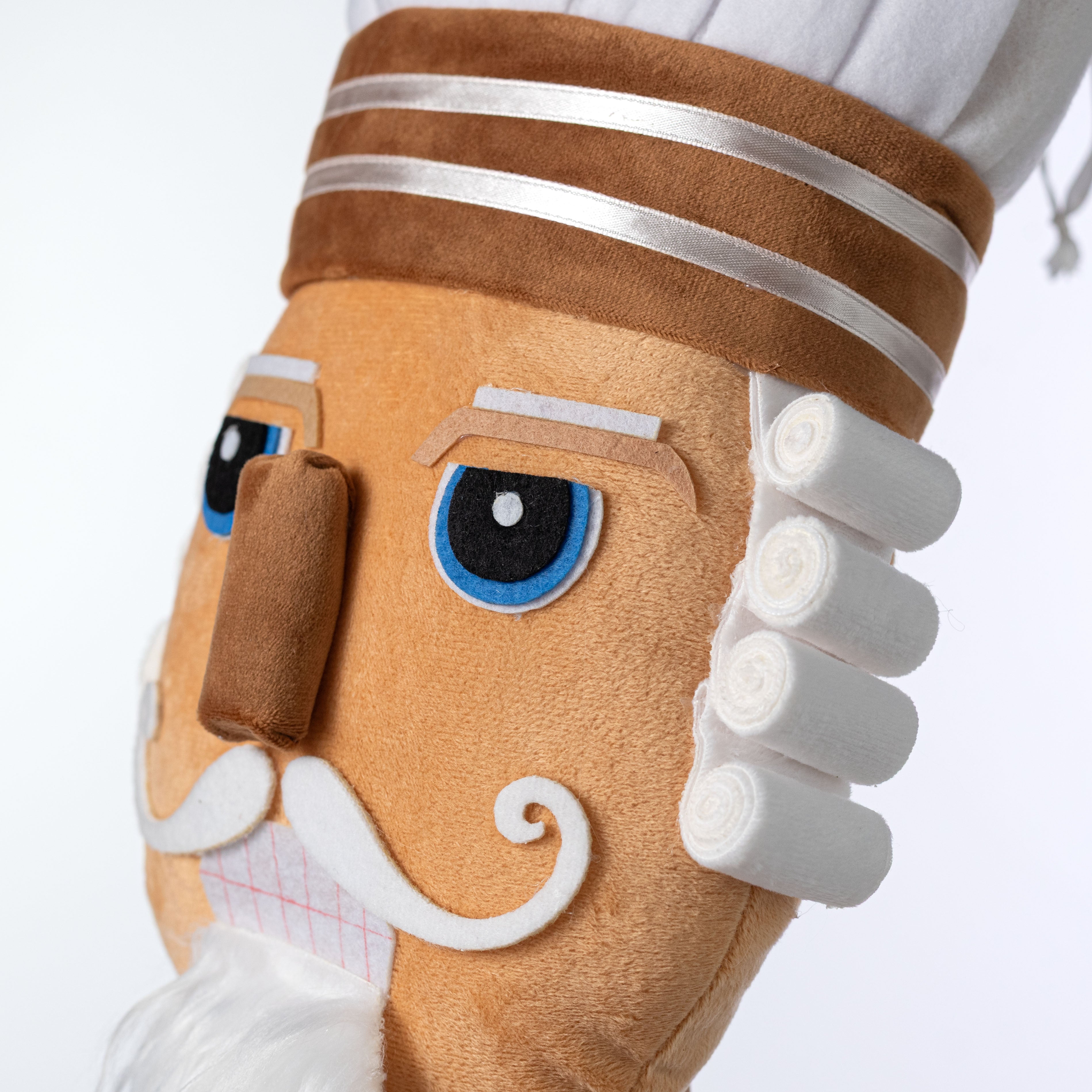 16" Plush Gingerbread Nutcracker Chef Head