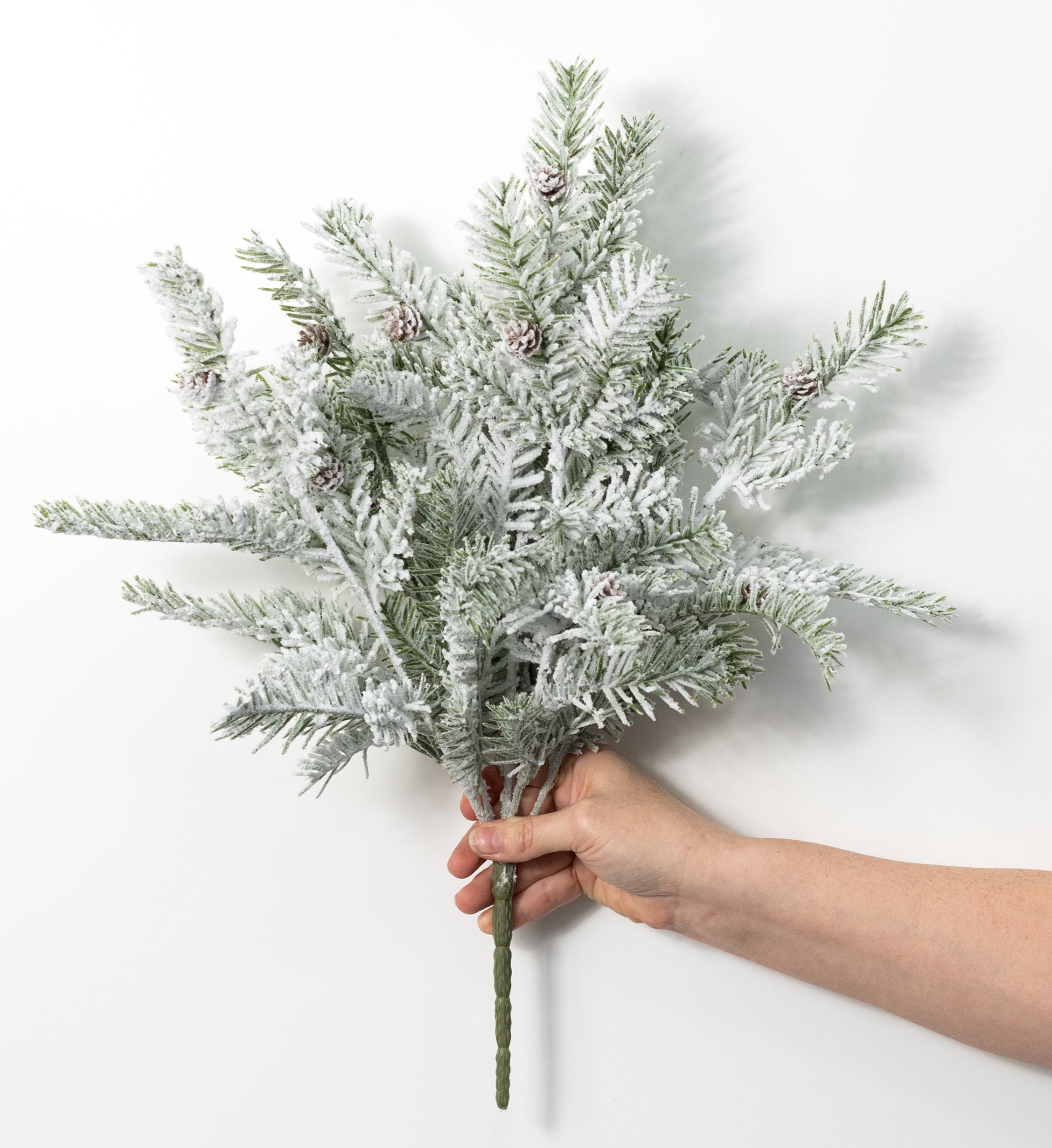 20" Flocked Douglas Fir Pine Bush