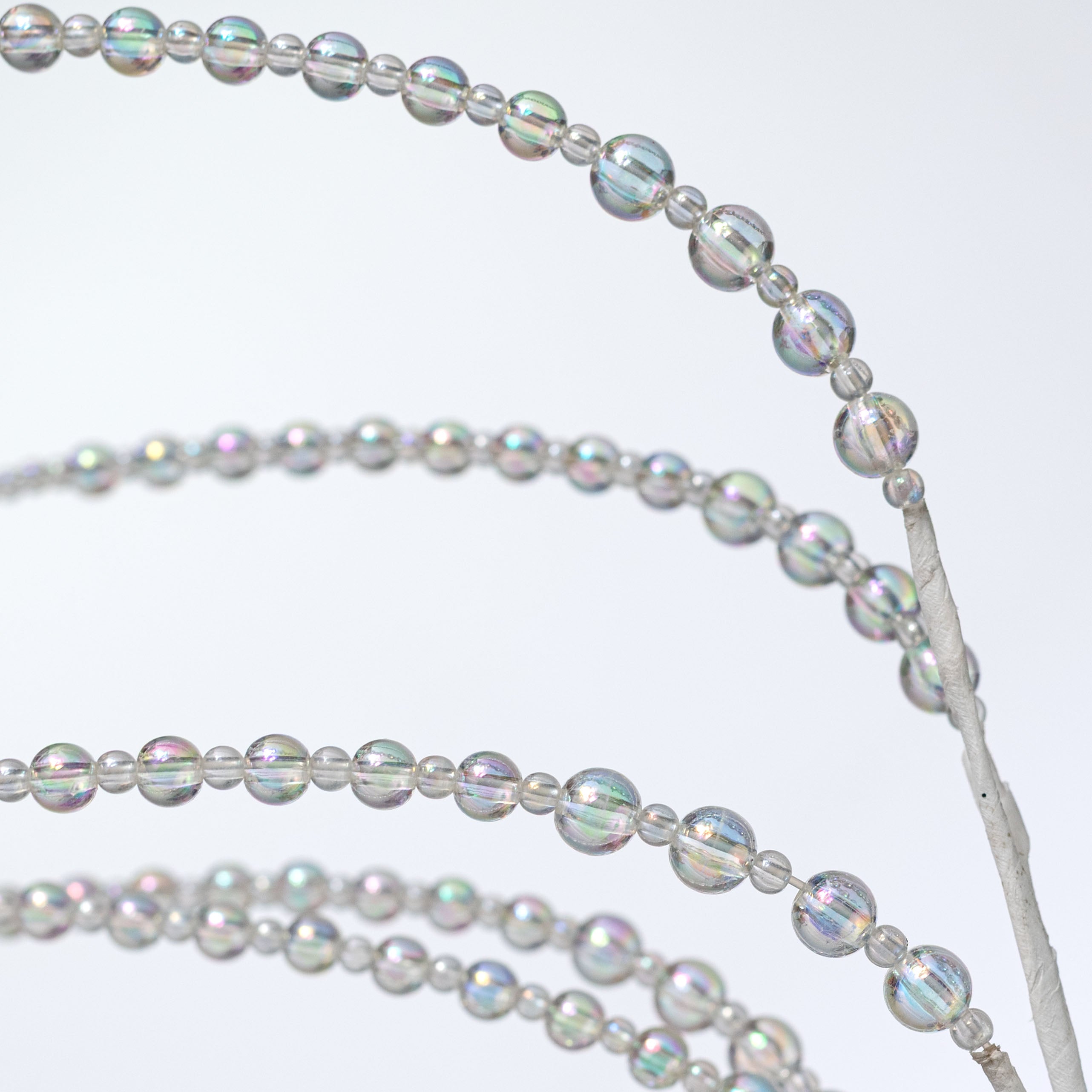 34" Acrylic Bead Spray: Iridescent Clear