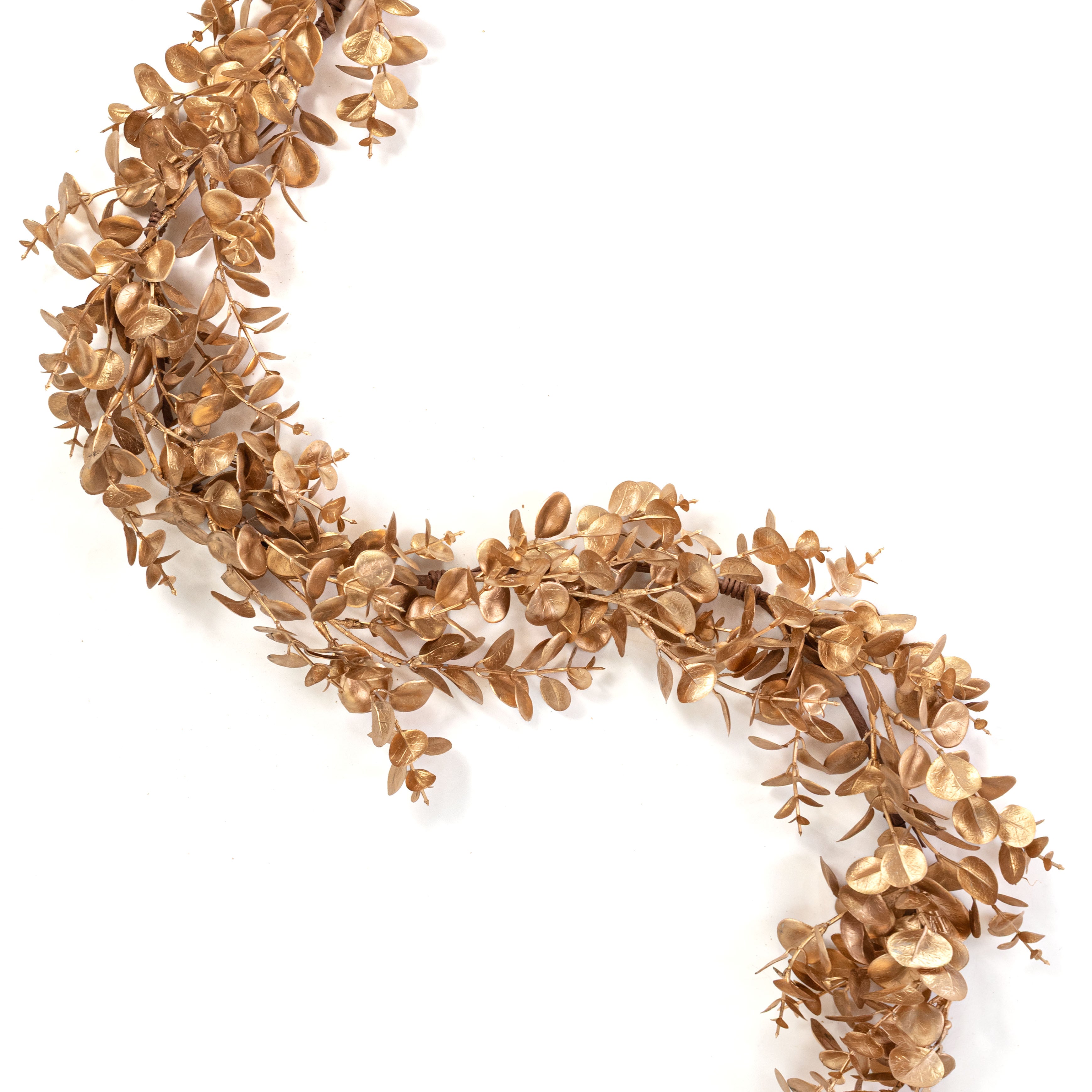 4' Eucalyptus Garland: Matte Metallic Gold