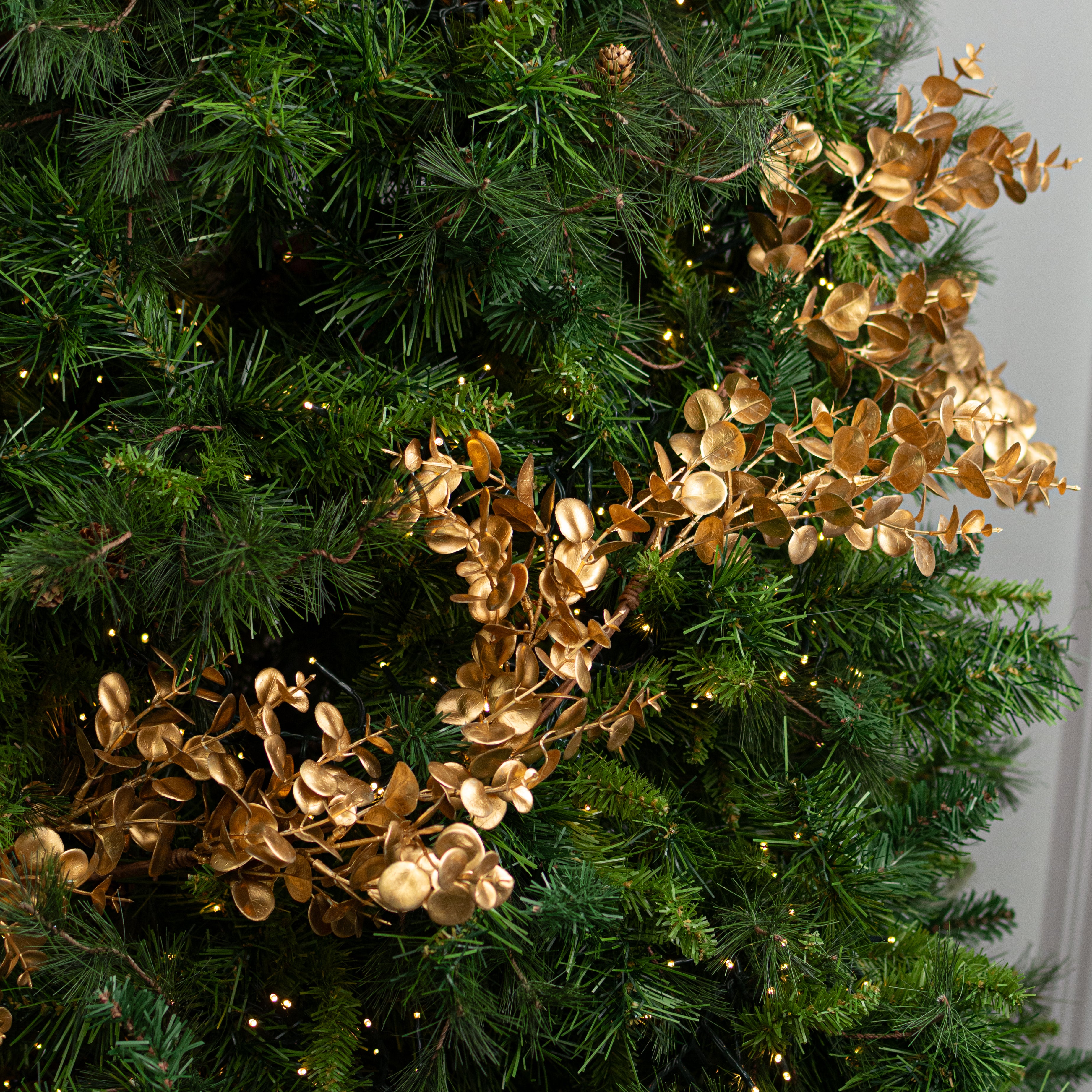 4' Eucalyptus Garland: Matte Metallic Gold