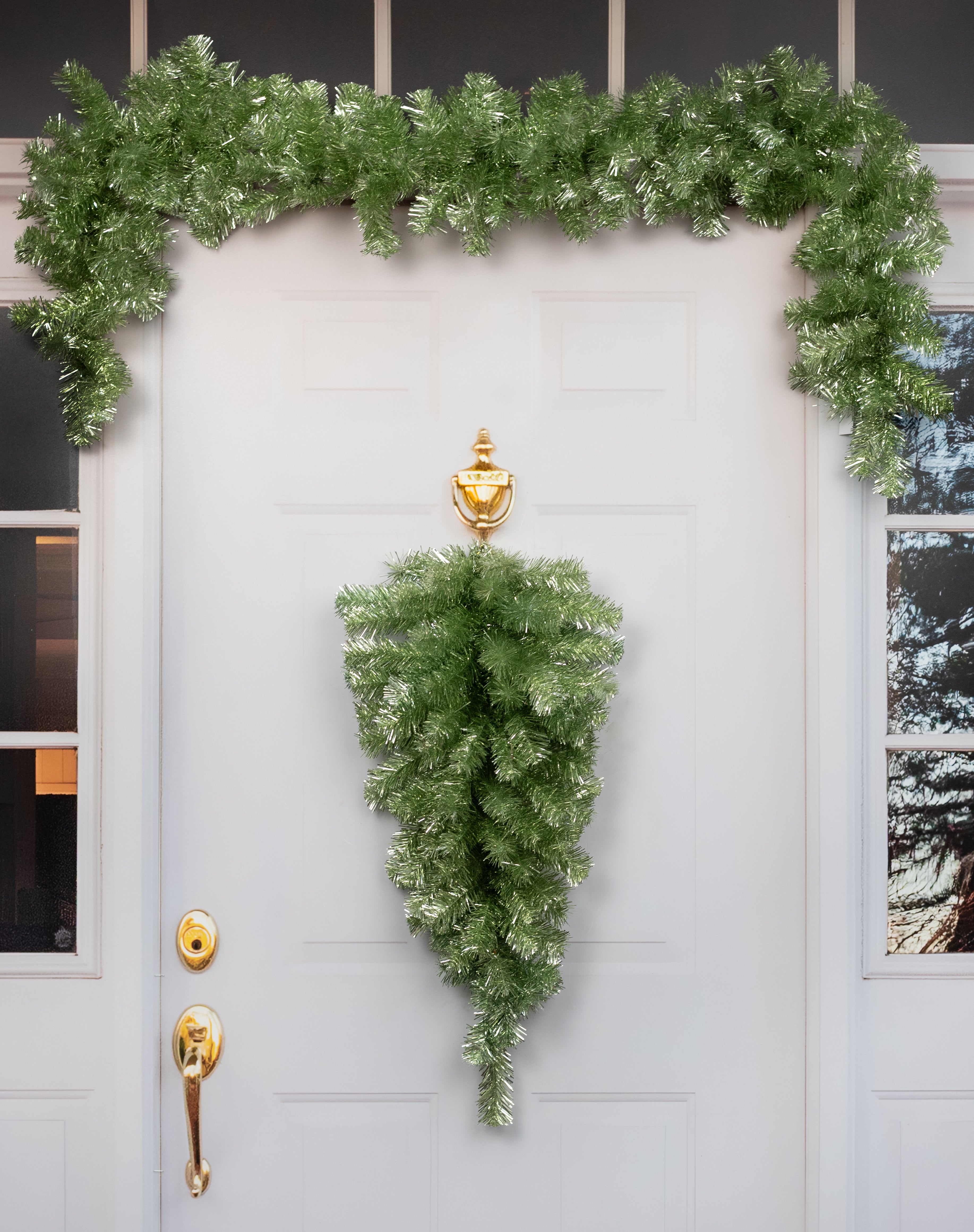 6' Tinsel Pine Garland: Fresh Pine Green