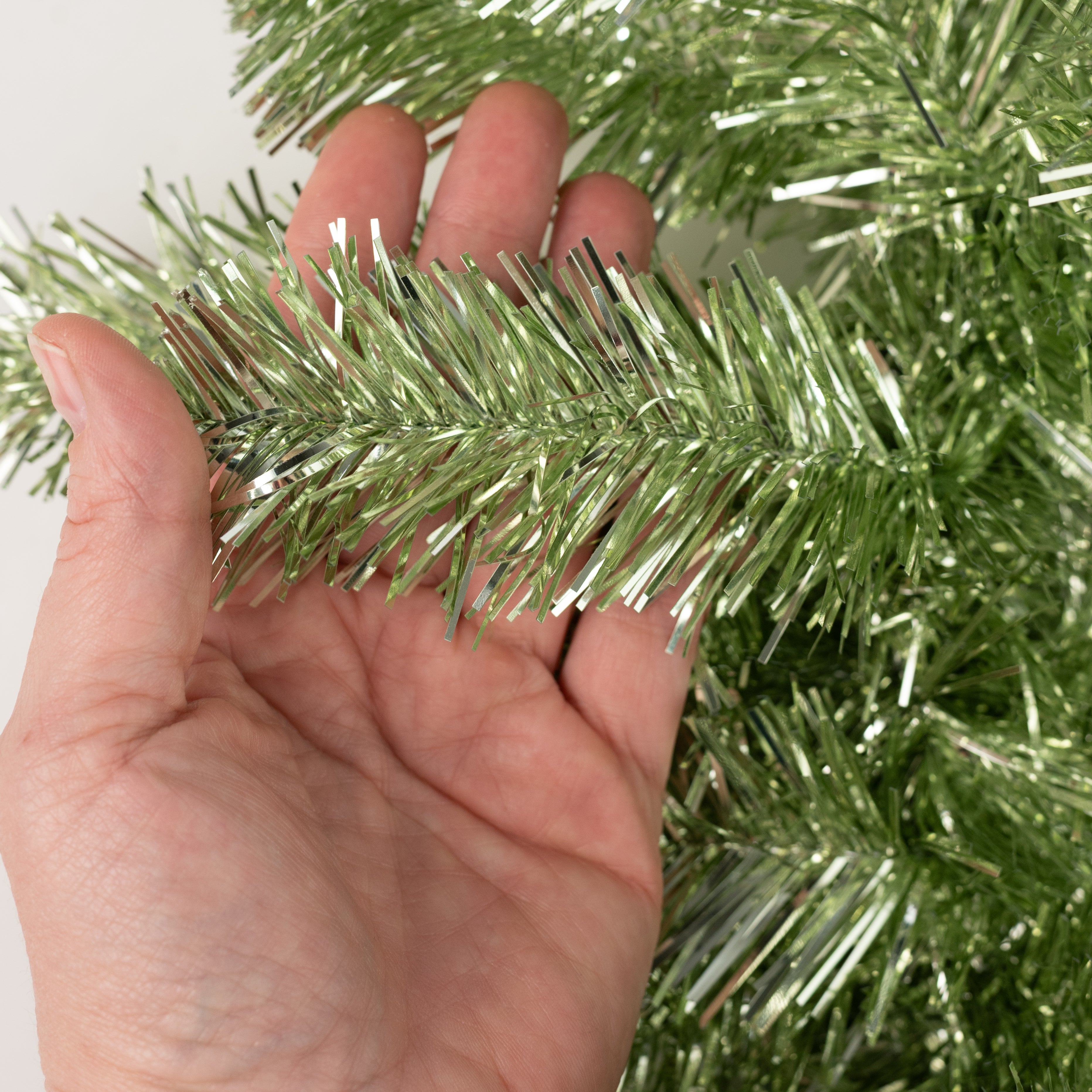 6' Tinsel Pine Garland: Fresh Pine Green