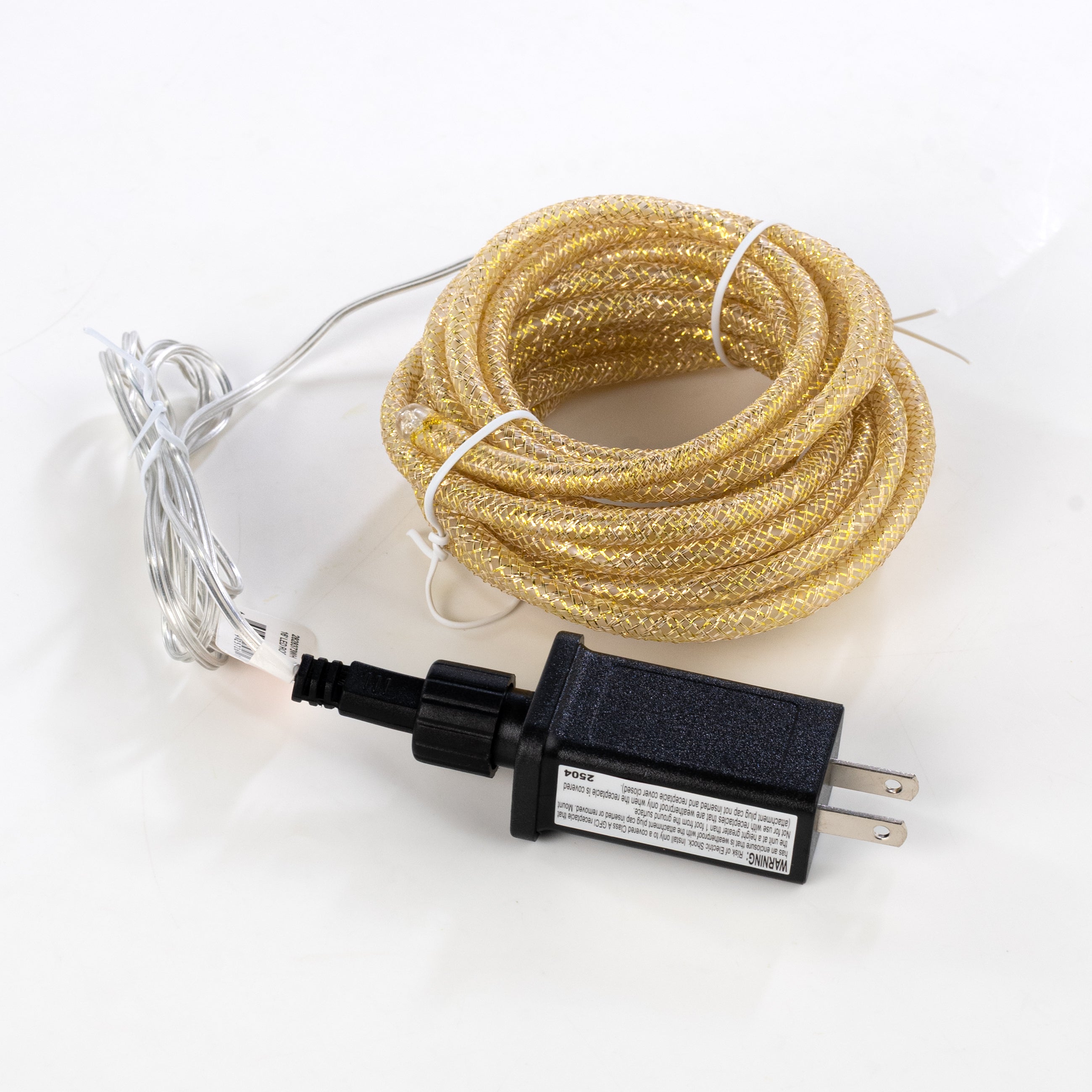 16' LED Rope Lights: Metallic Gold & Warm White