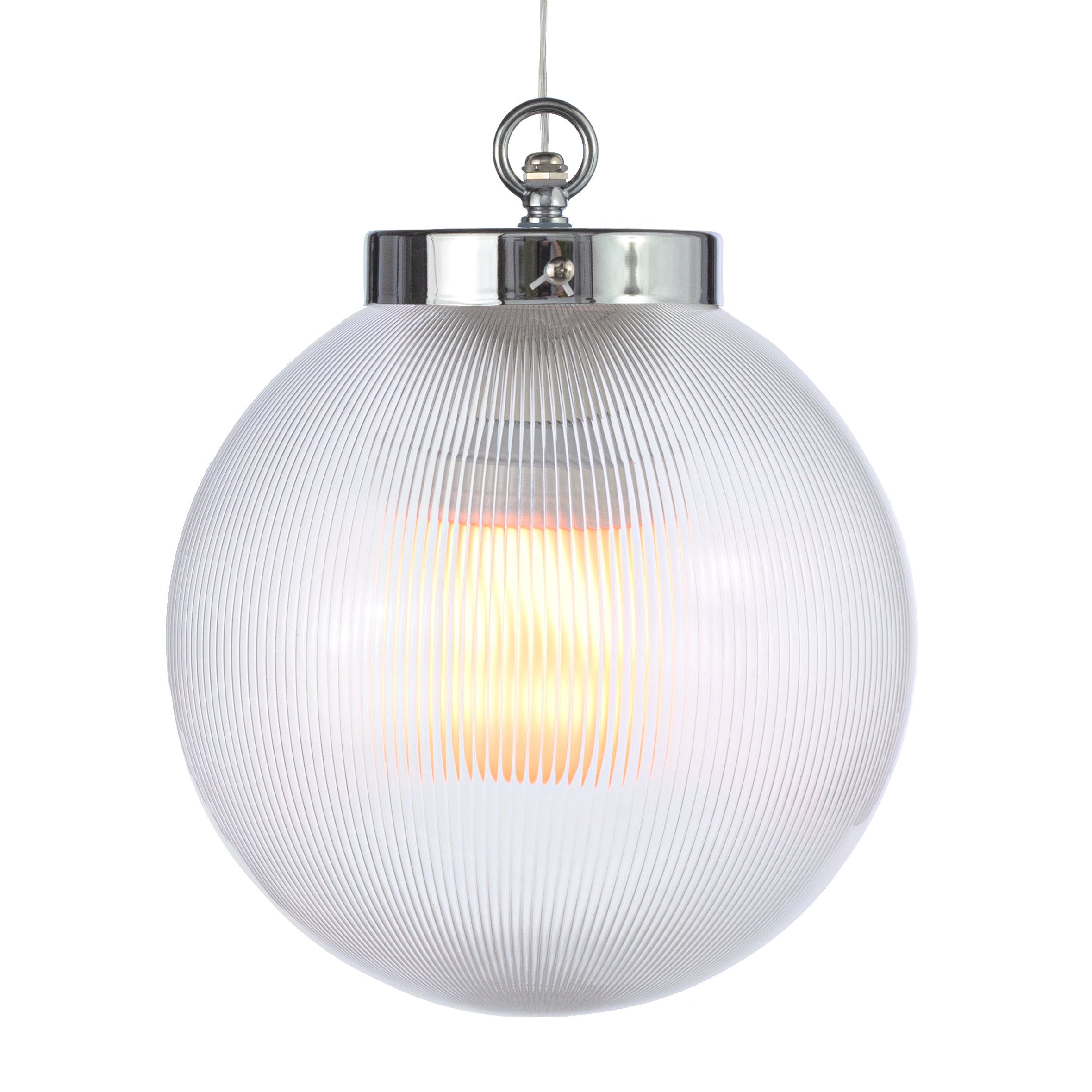 10" Borealis Ball Lighted Ornament: Clear & Warm Flare