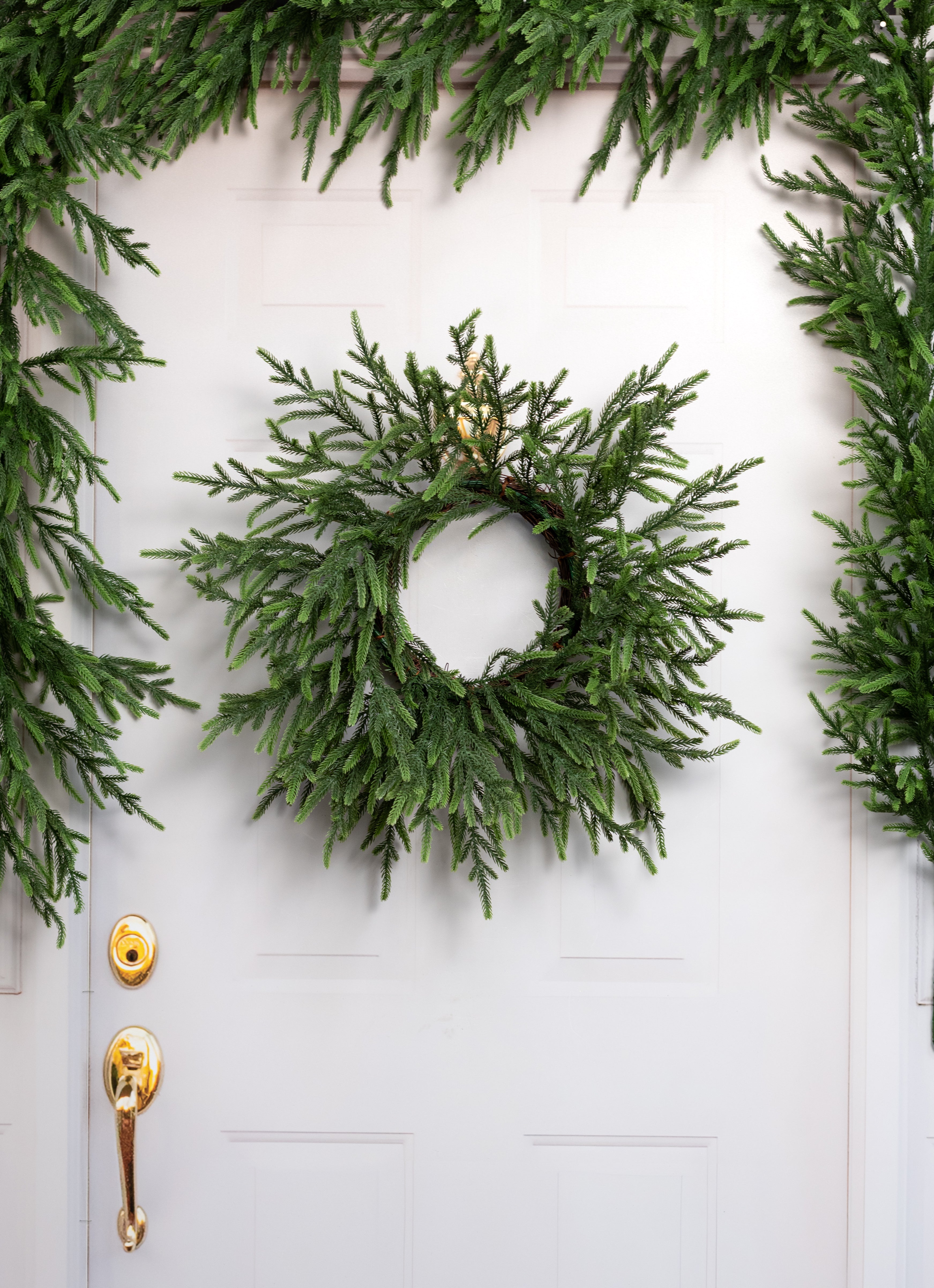 30" Soft-Touch Norfolk Pine Wreath (54 Tips)