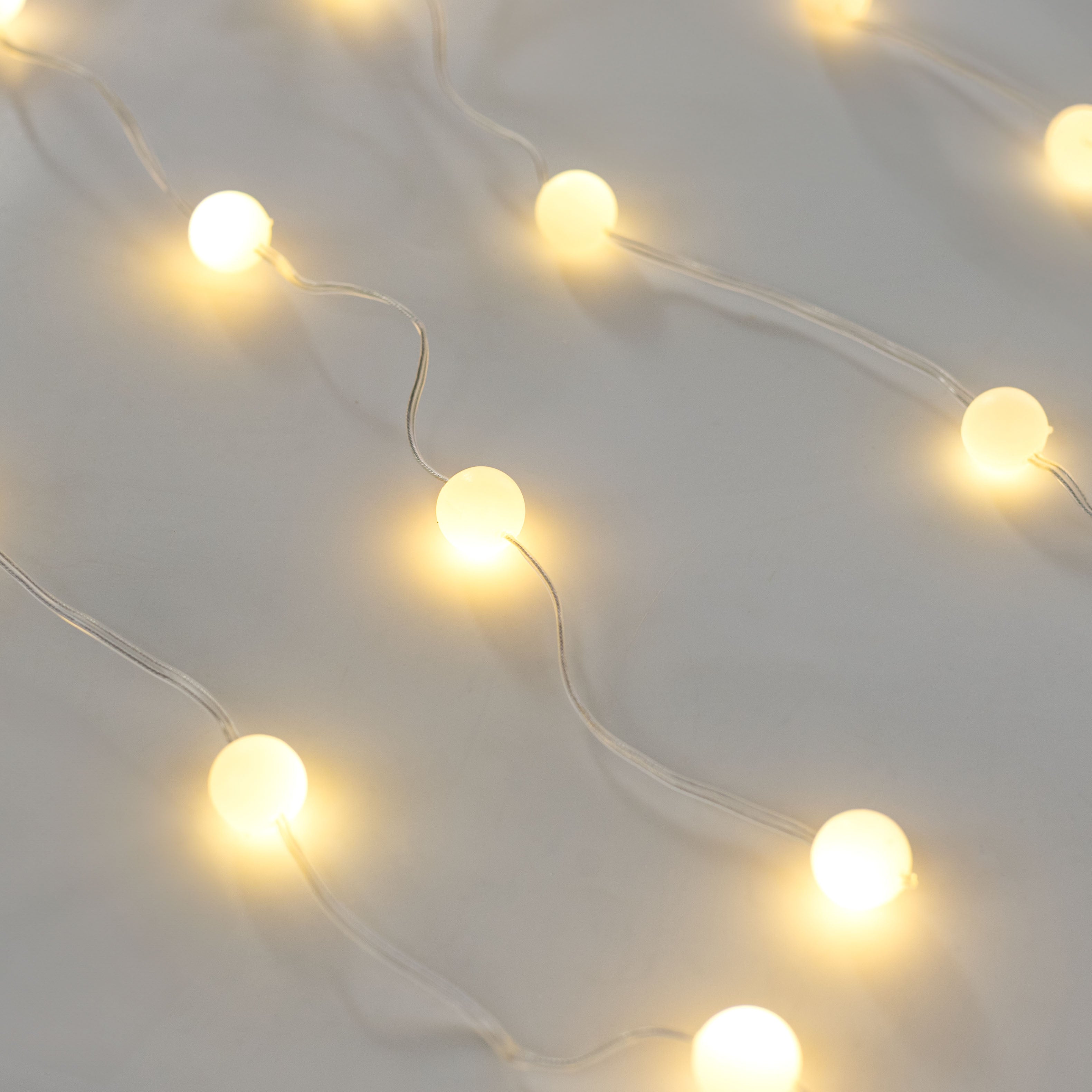 15' LED Orb Lights: Warm White