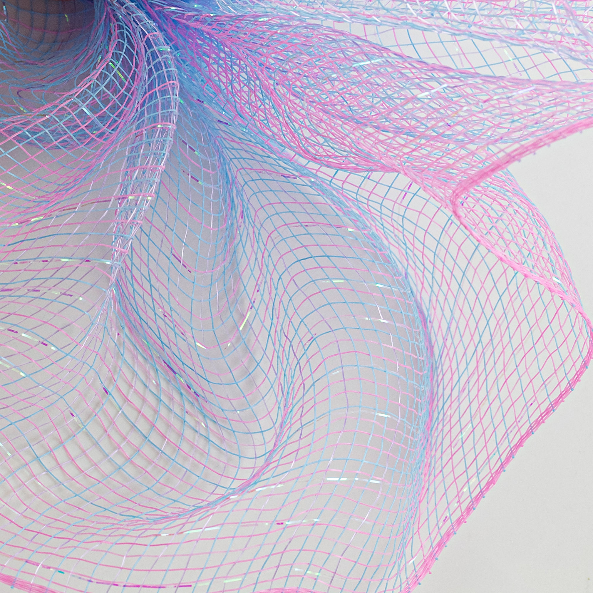 10" Iridescent Ombre Mesh: Lavender, Blue & Pink
