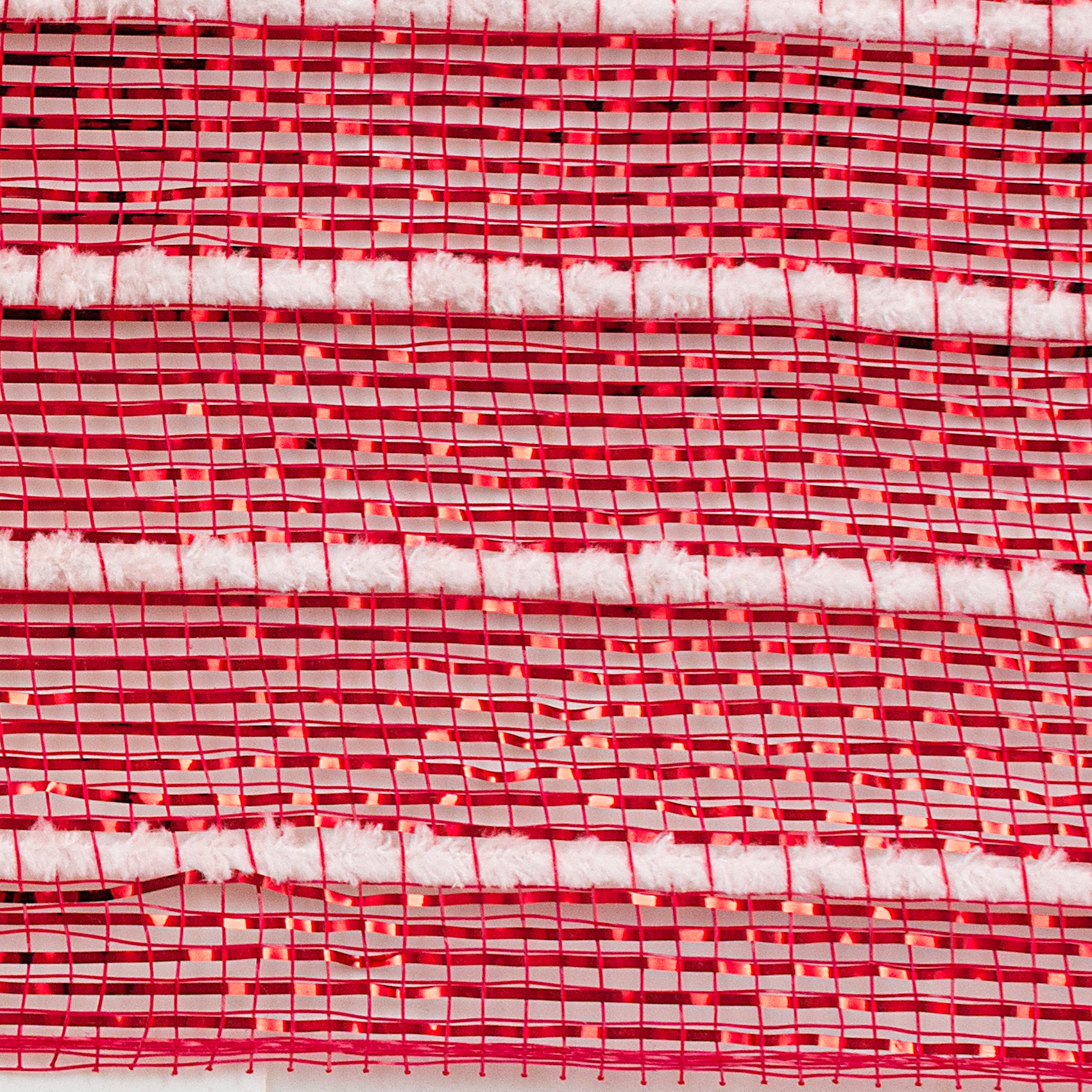 10" Heavy Metallic Snow Mesh: Red
