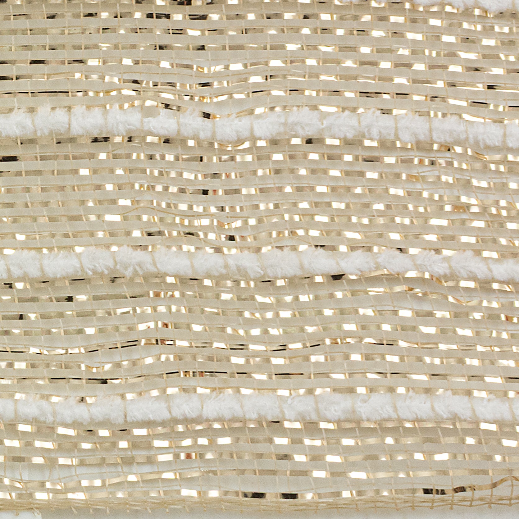 10" Heavy Metallic Snow Mesh: Champagne Gold