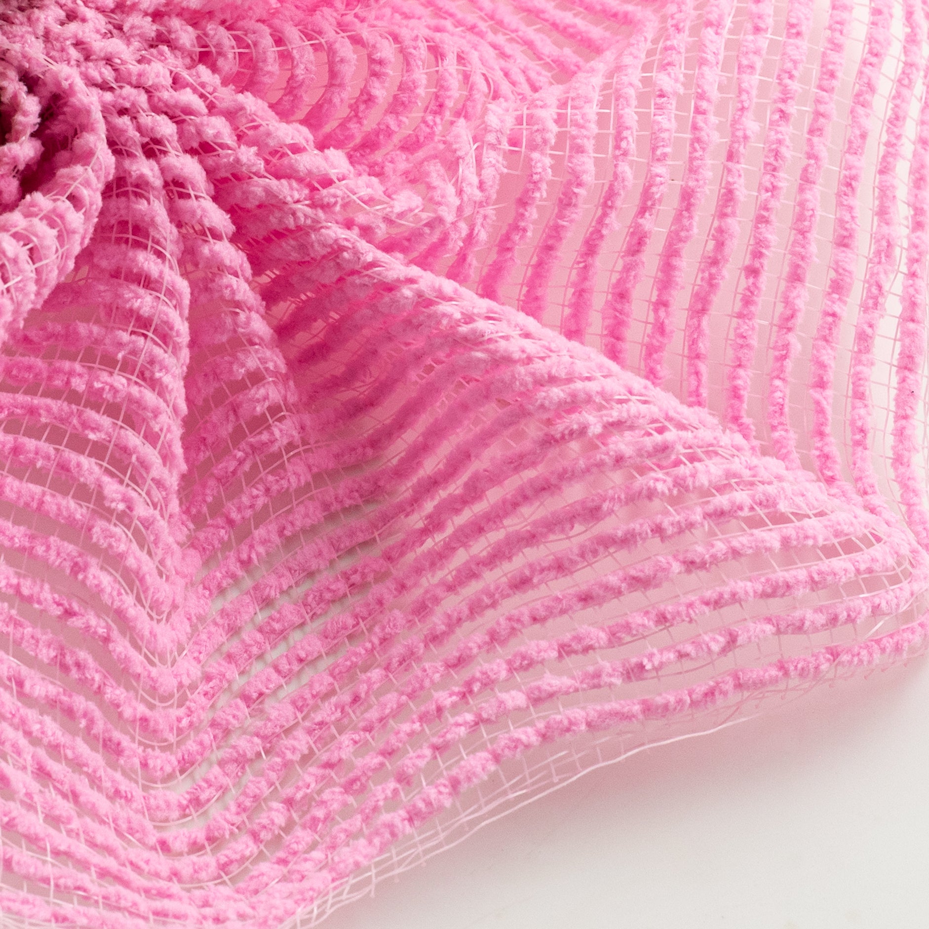 10" All Snow Fuzz Mesh: Pink (10 Yards)