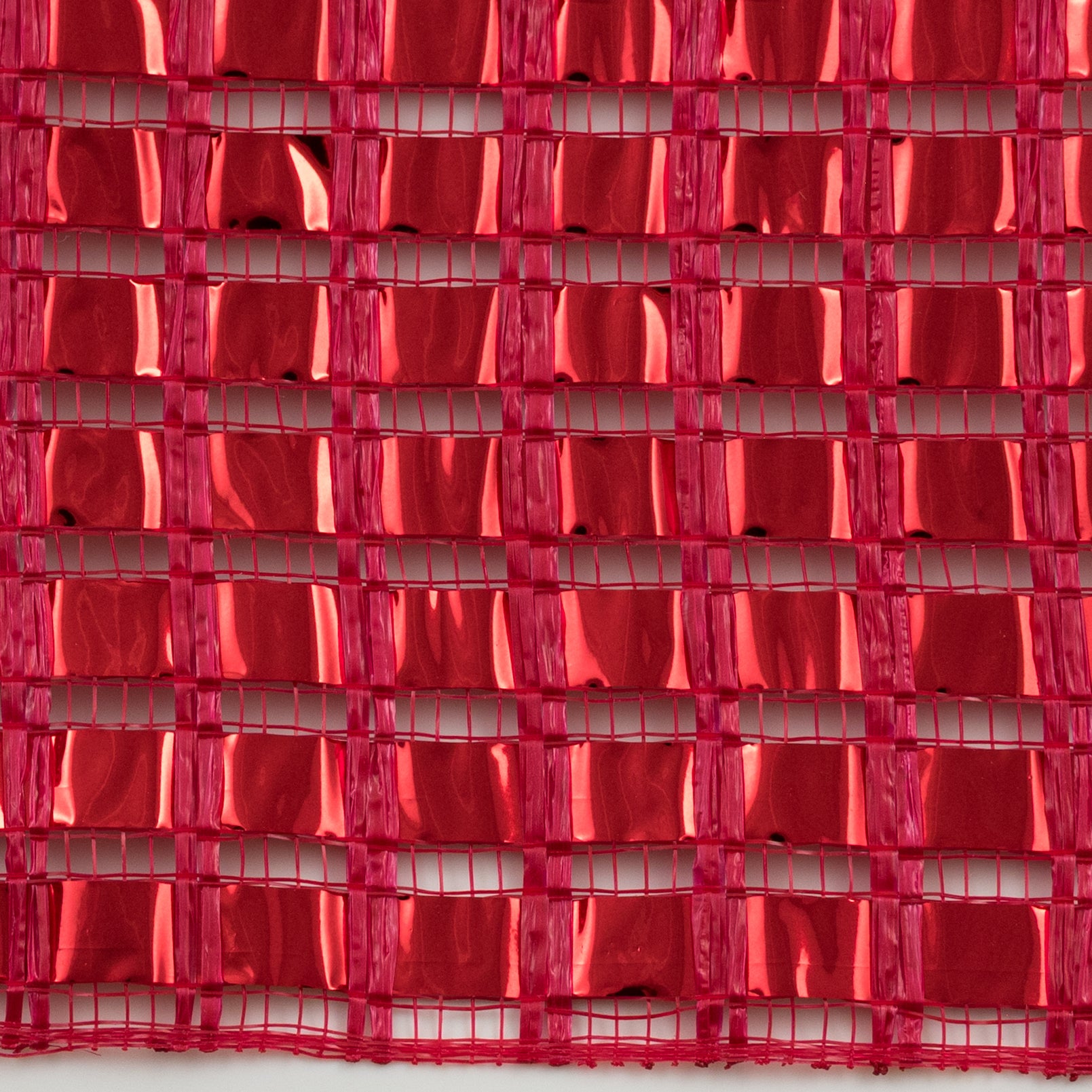10" XL Wide Foil Metallic Mesh: Red