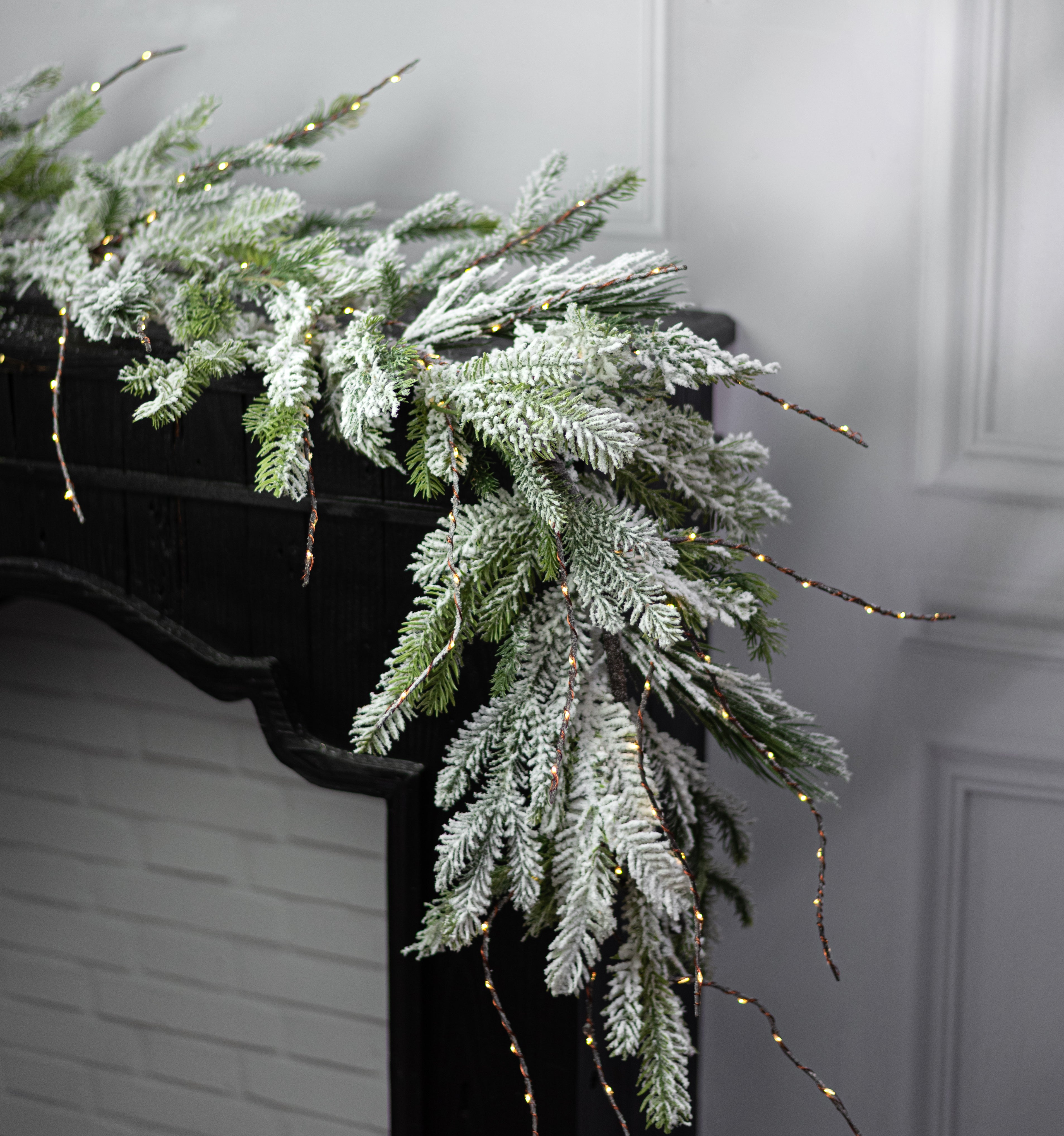 118" Warm White Lighted Snow Branch (360 LEDs - AC Power)
