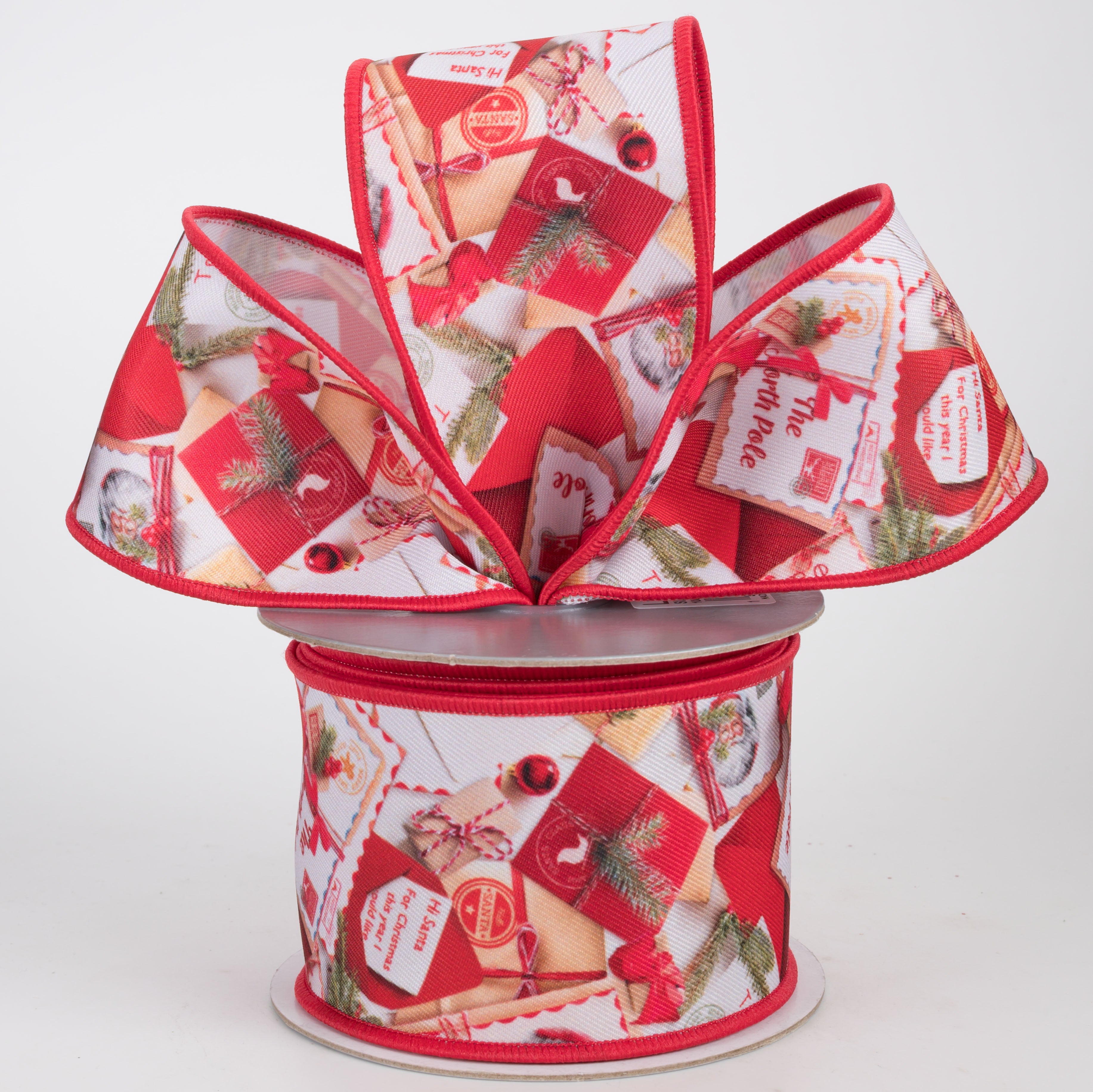 2.5" Brilliance Digital Print Letters to Santa Ribbon (10 Yards)