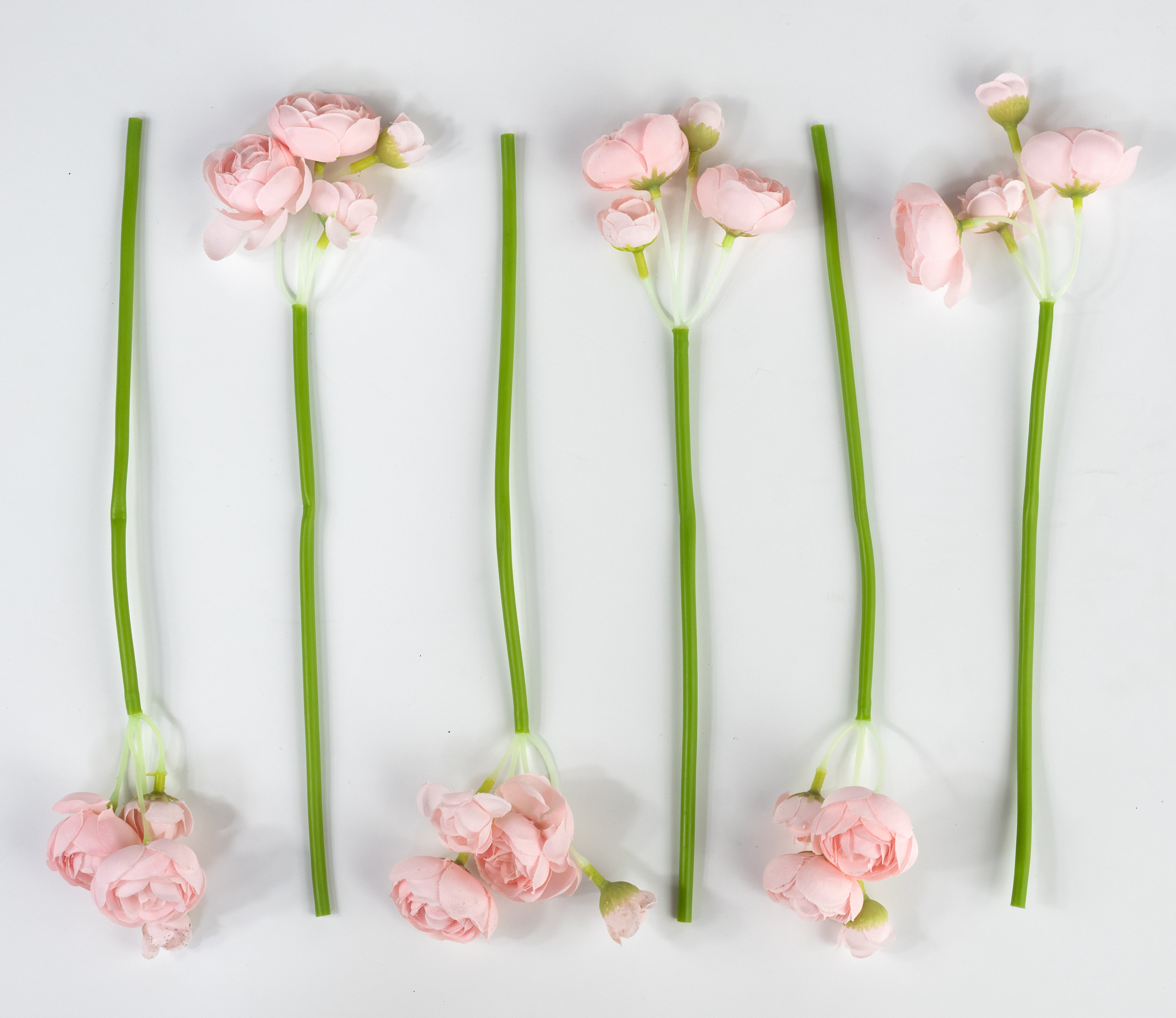11" Mini Ranunculus Bundle: Light Pink
