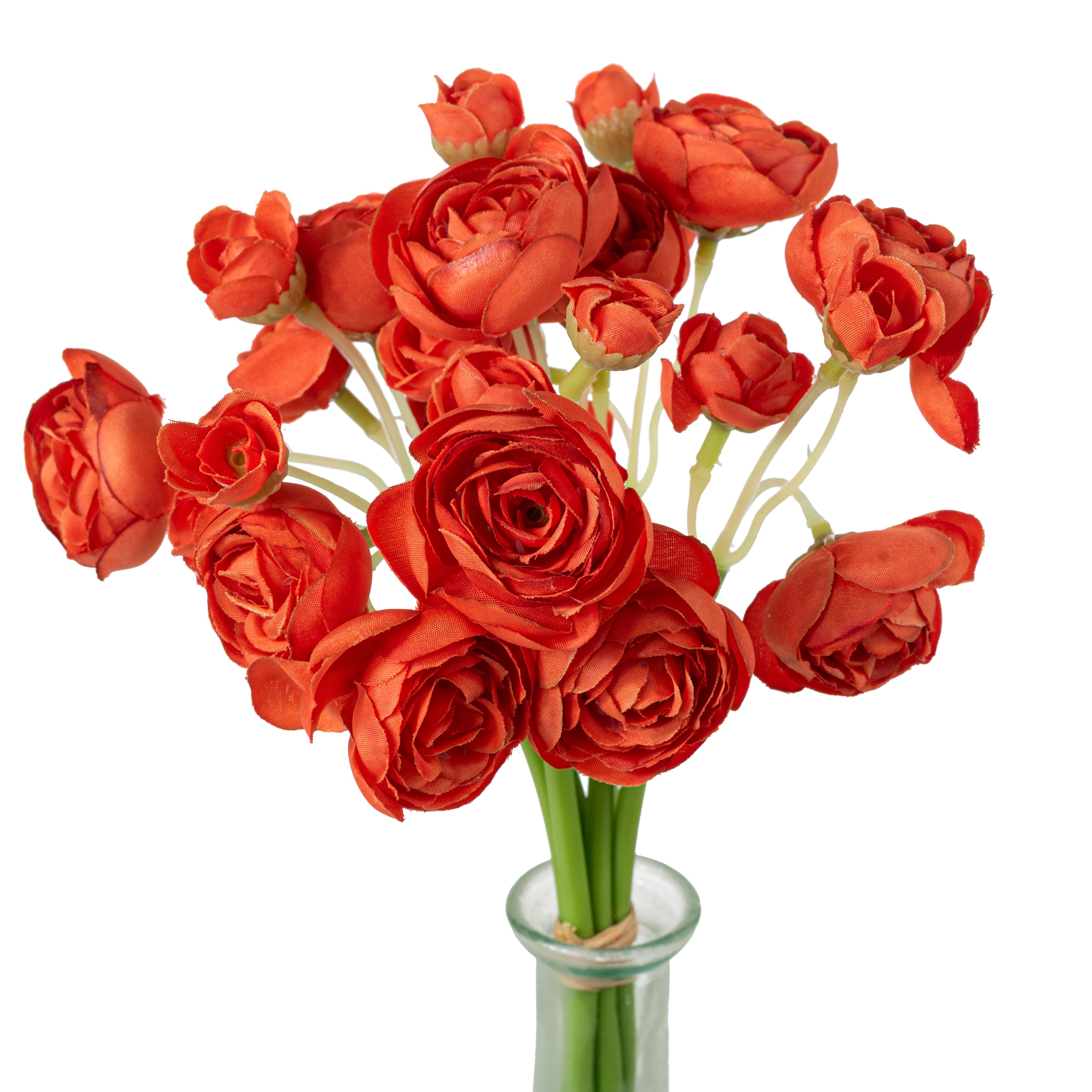 11" Mini Ranunculus Bundle: Orange
