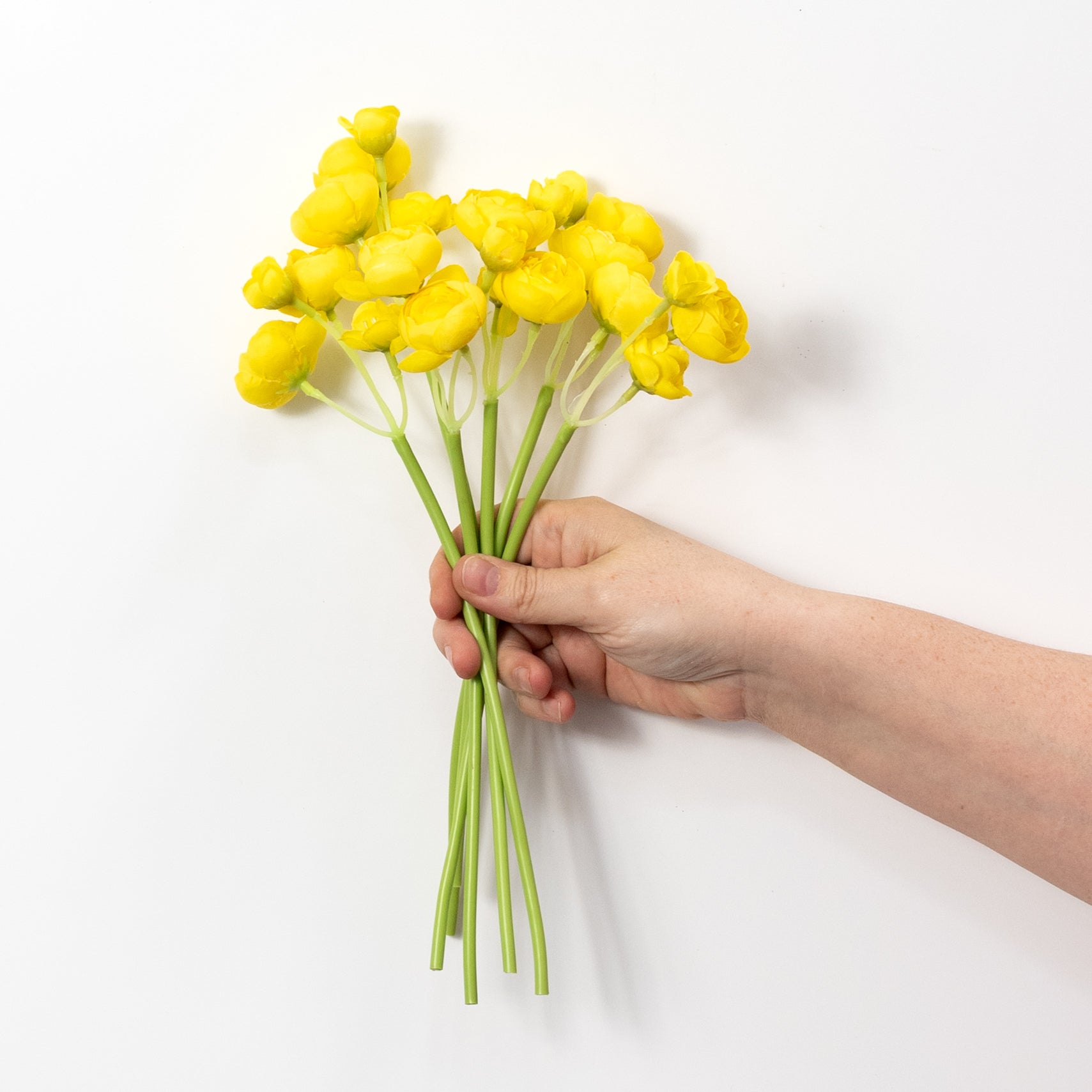 11" Mini Ranunculus Bundle: Yellow