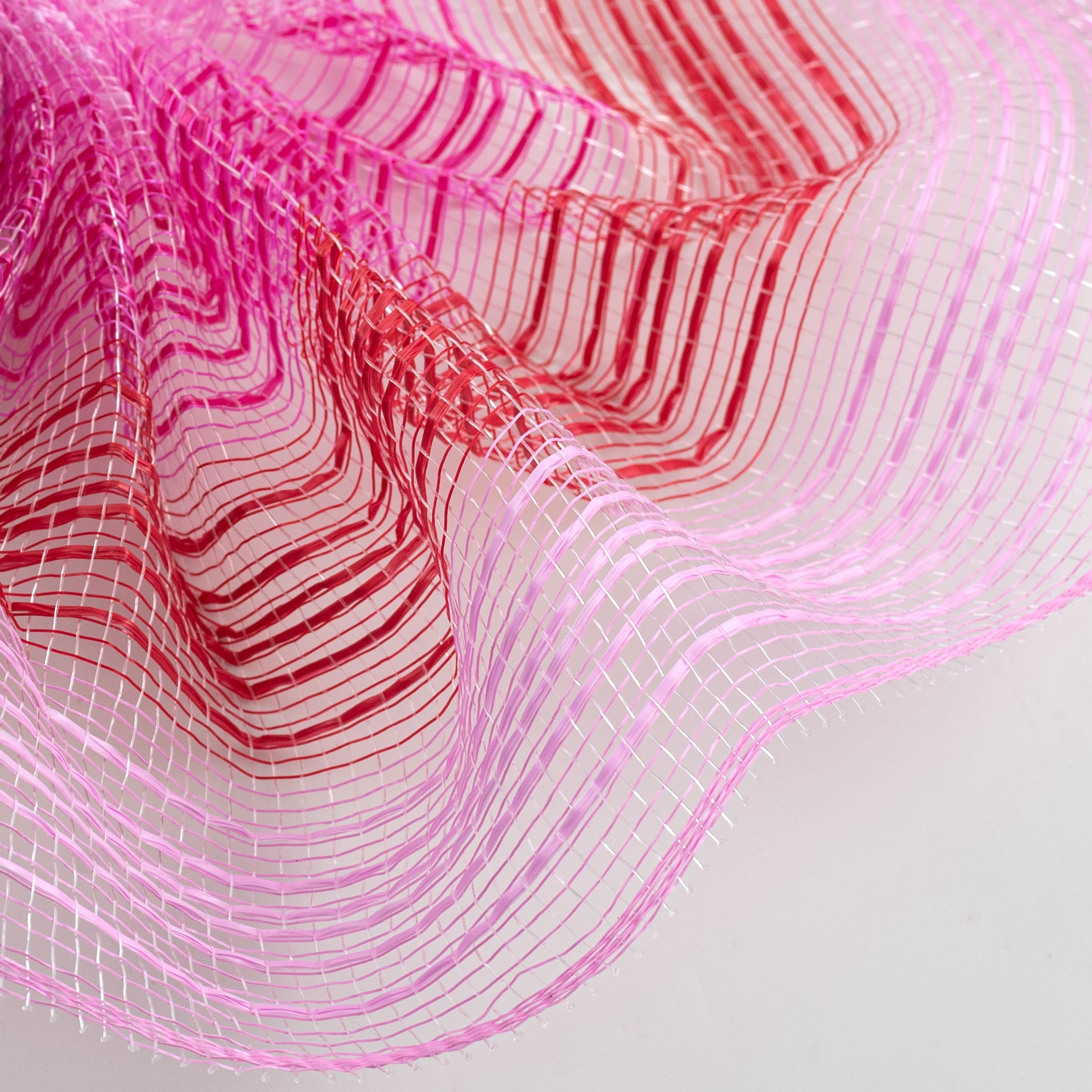 10" Vertical Wide Strip Mesh: Pink, Hot Pink & Red