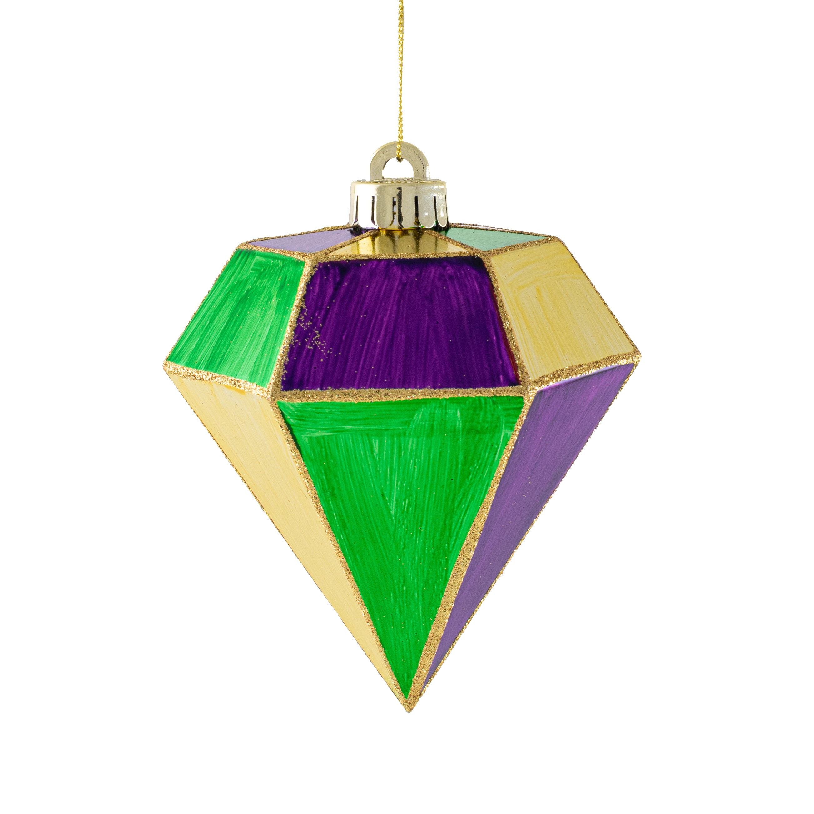 120MM Painted Diamond Ornament: Mardi Gras