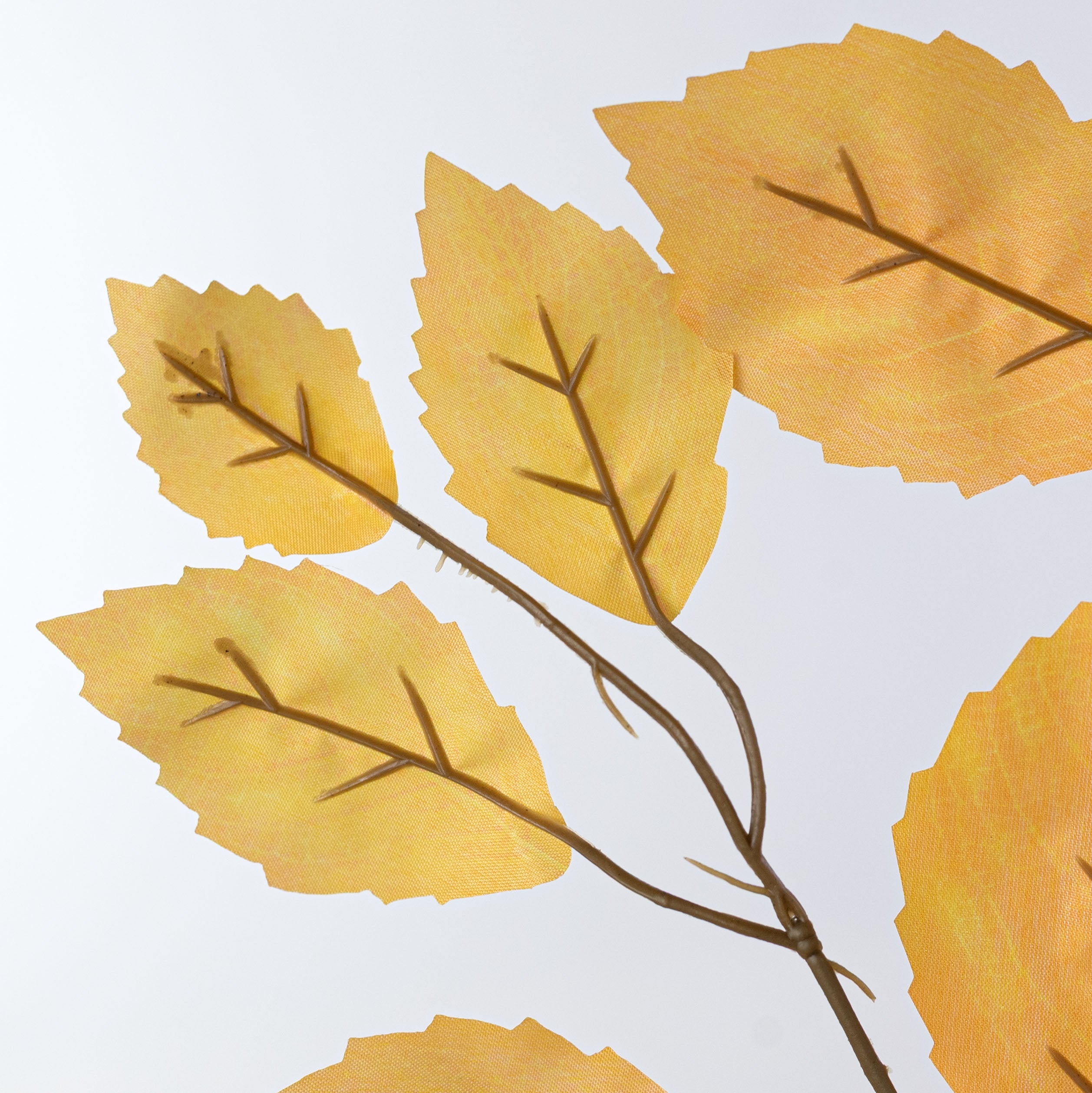 28" Rose Leaf Sprays: Golden Yellow (12)