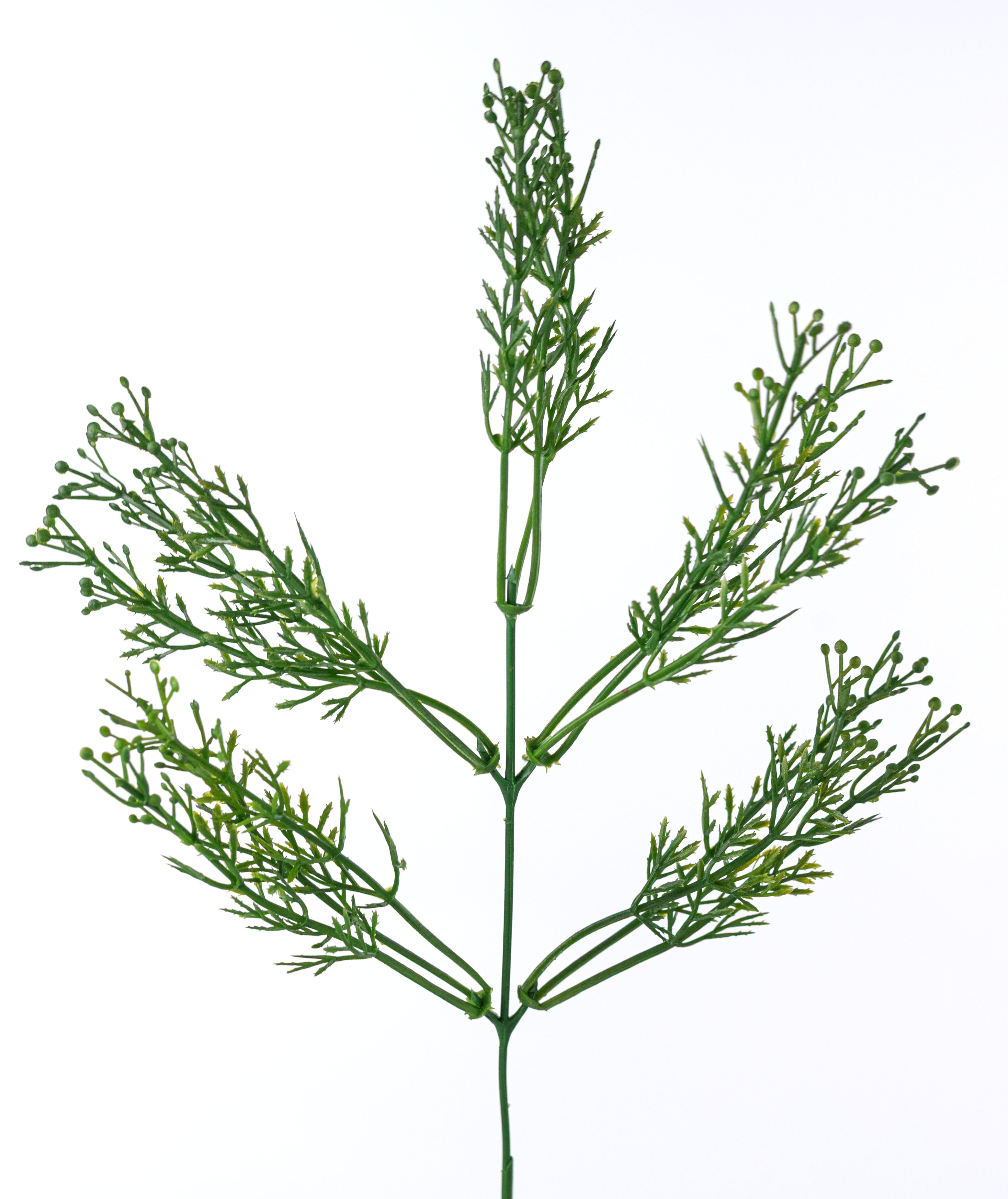 14" Seeded Grass Bush: Green (7 Stem)