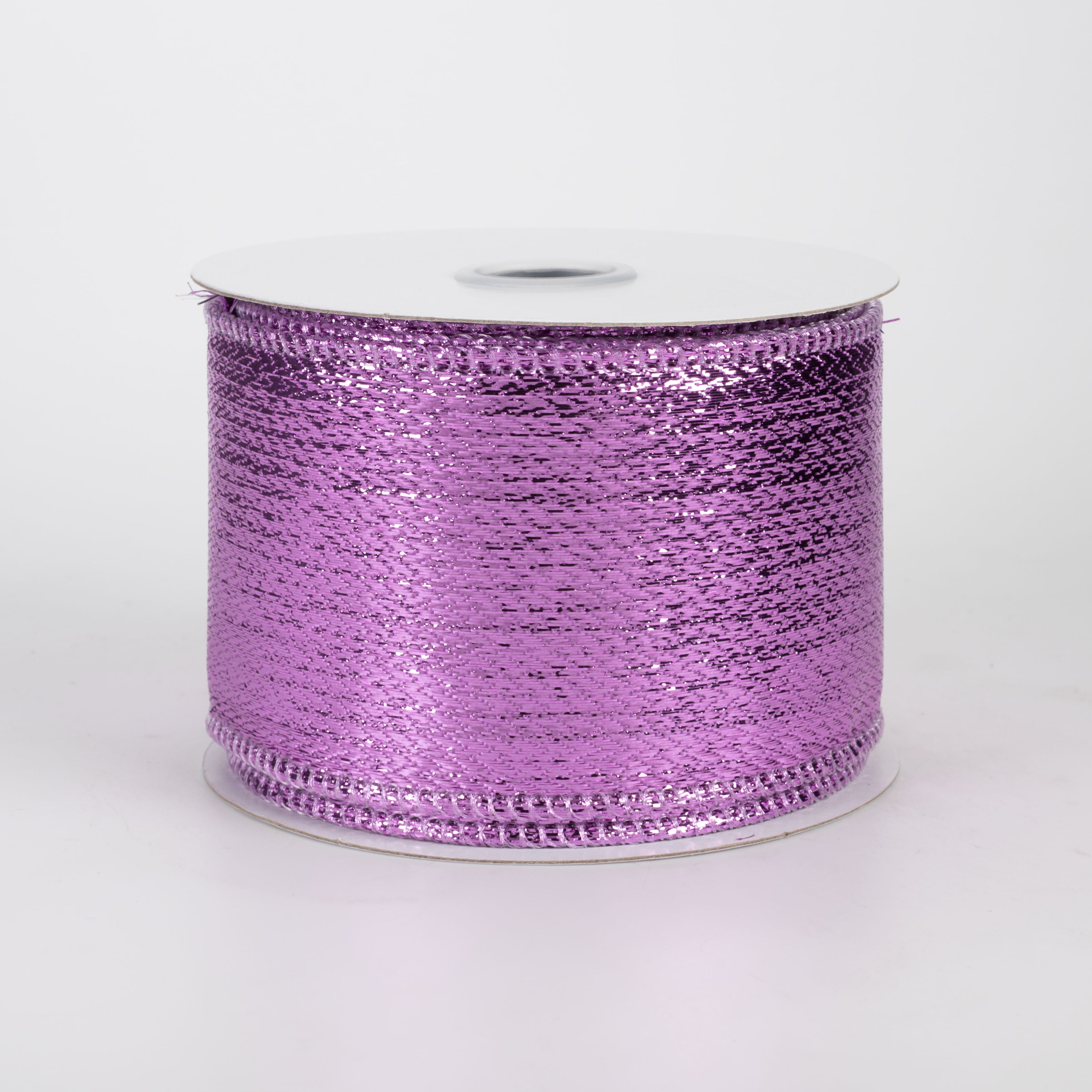 2.5" Metallic Lame Ribbon: Lavender Pink (10 Yards)