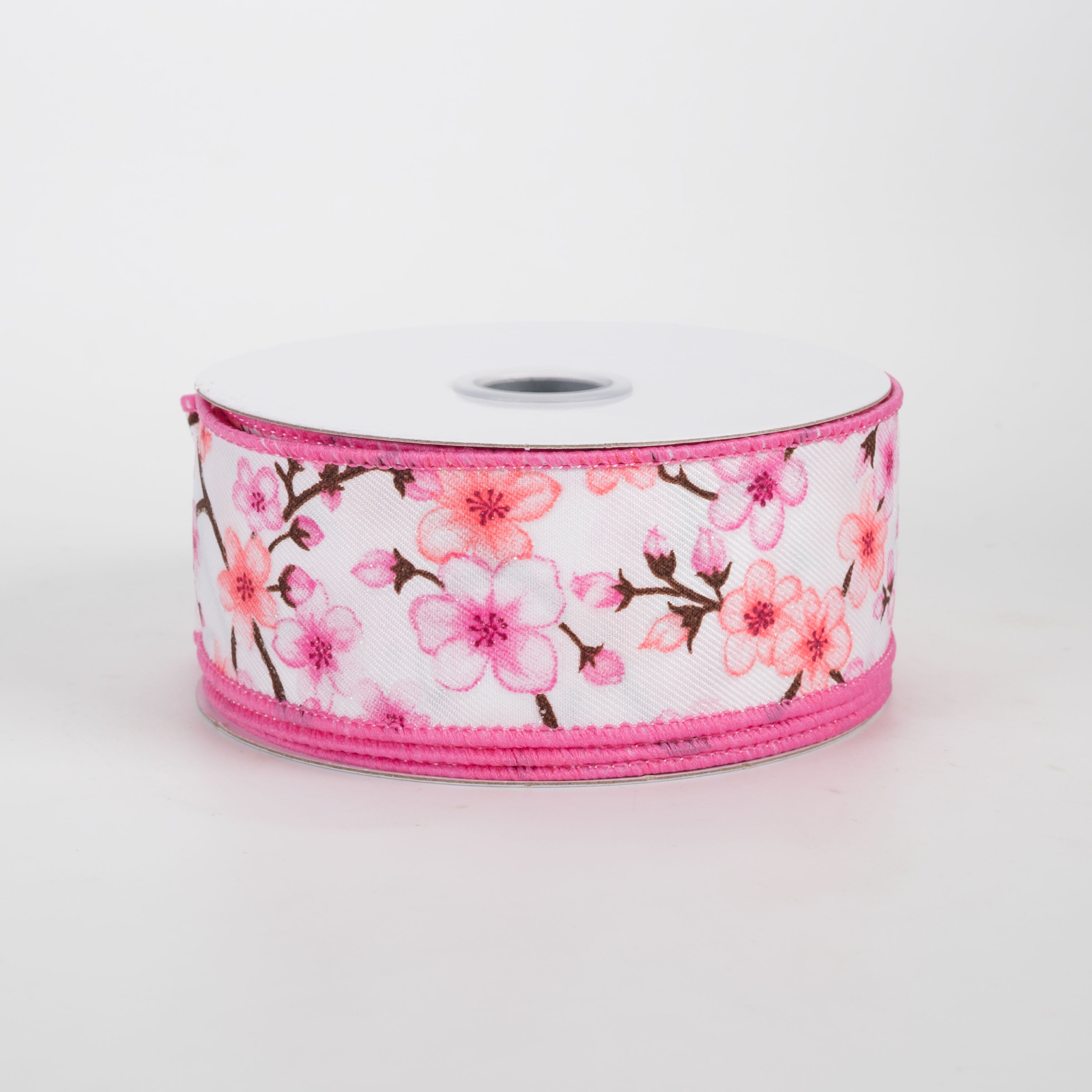 1.5" Cherry Blossoms Ribbon: Peach & Pink (10 Yards)