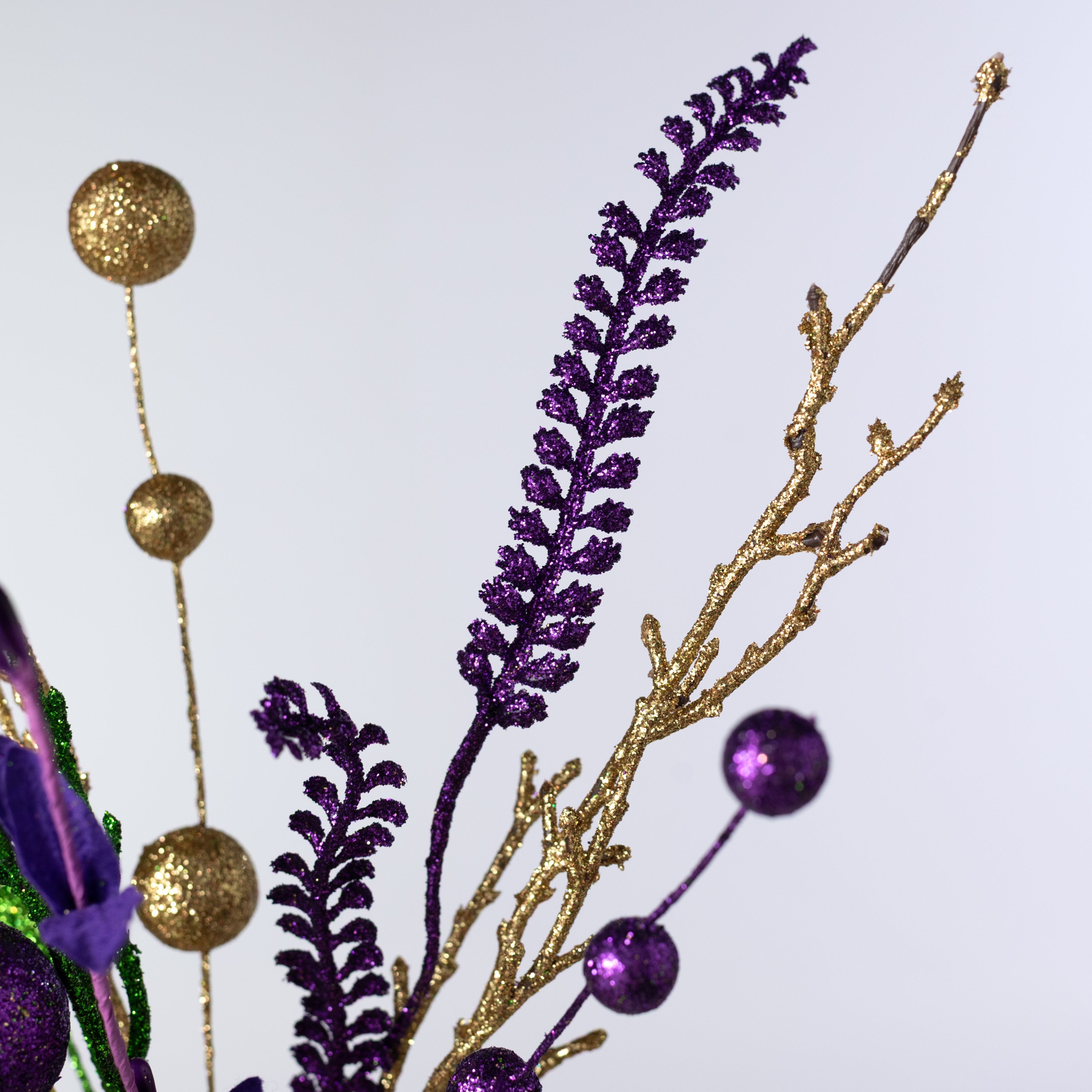 21" Glitter Ball Filler Bush: Mardi Gras
