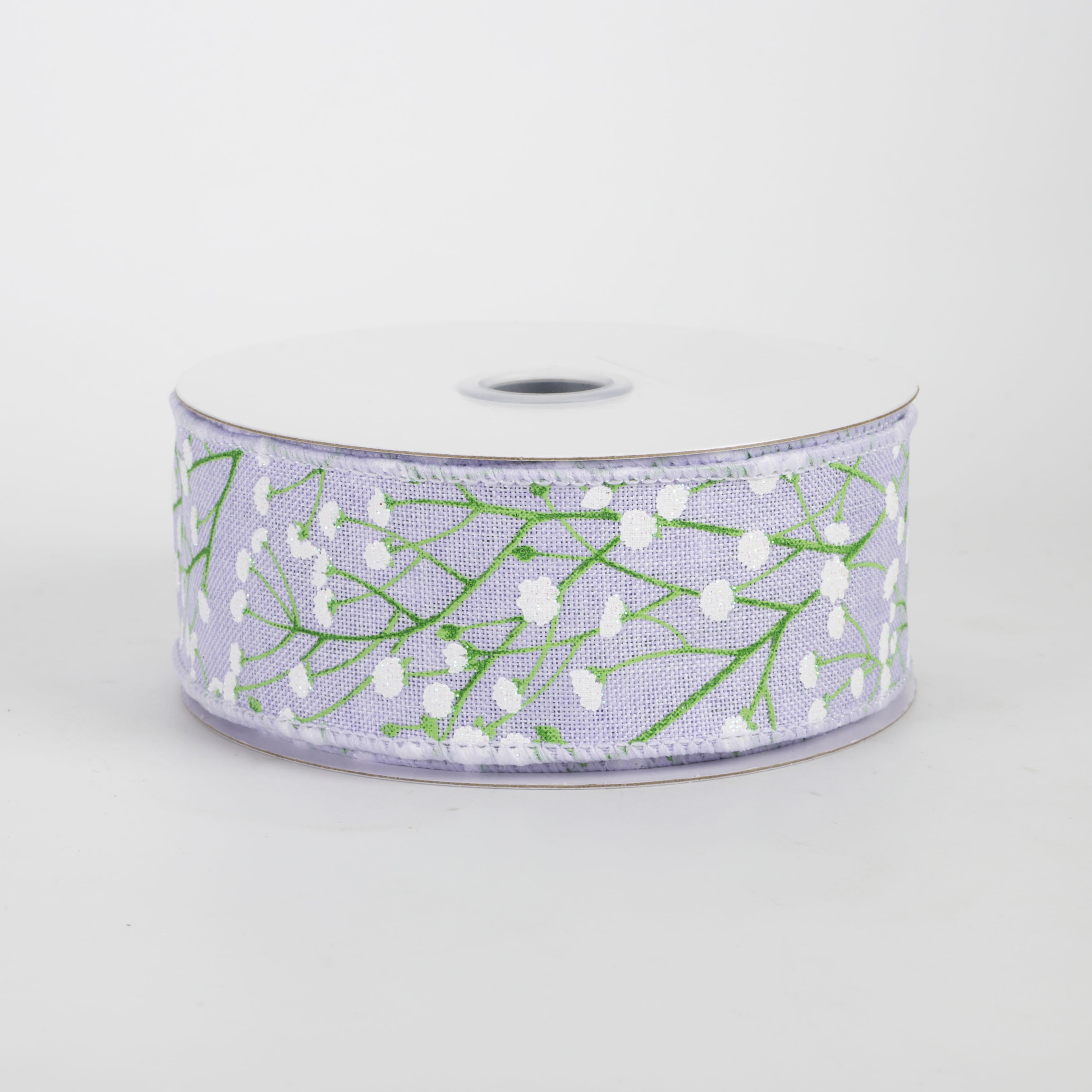 1.5" Baby's Breath Gypsophila Ribbon: Lavender (10 Yards)