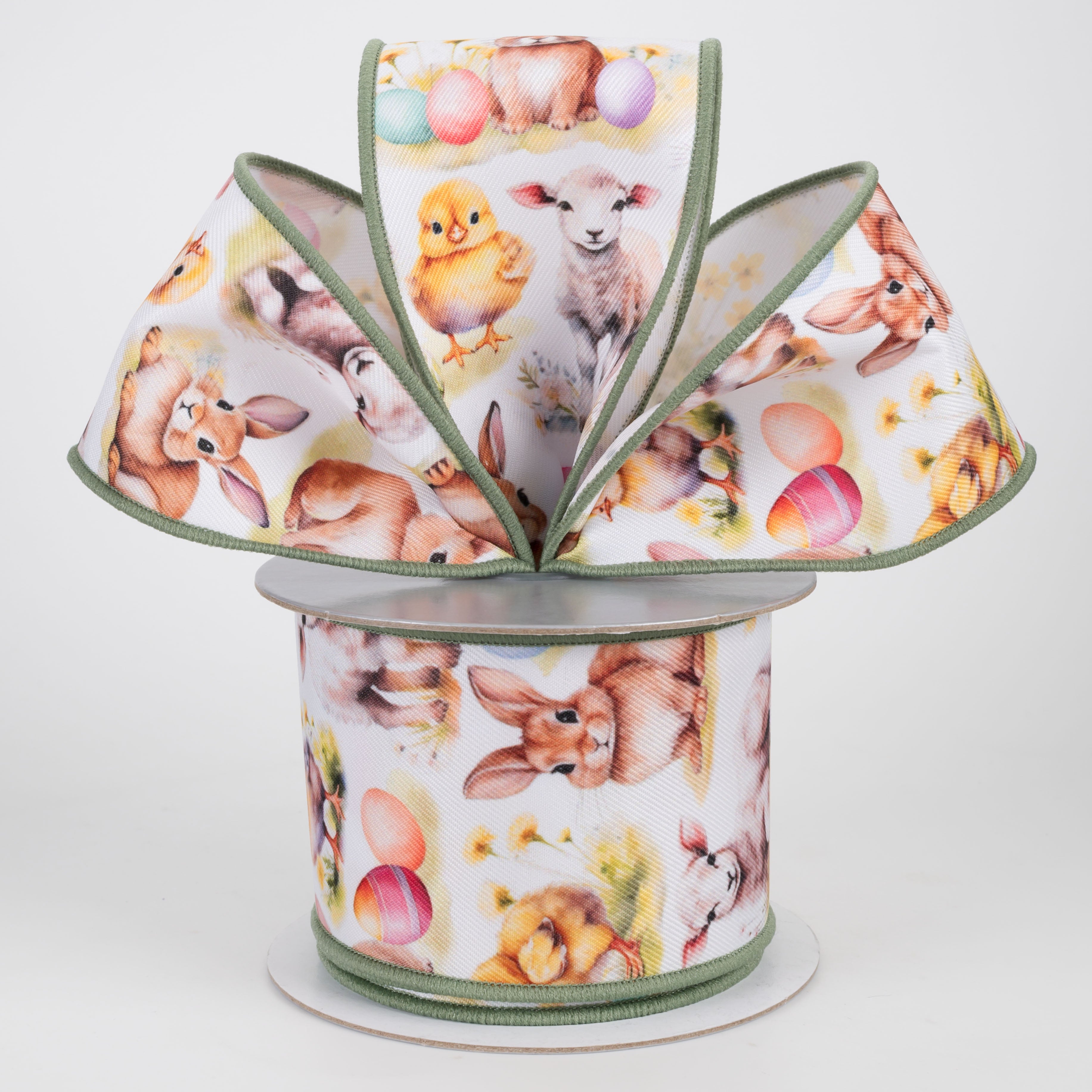 2.5" Brilliance Digital Print Easter Animals Ribbon (10 Yards)