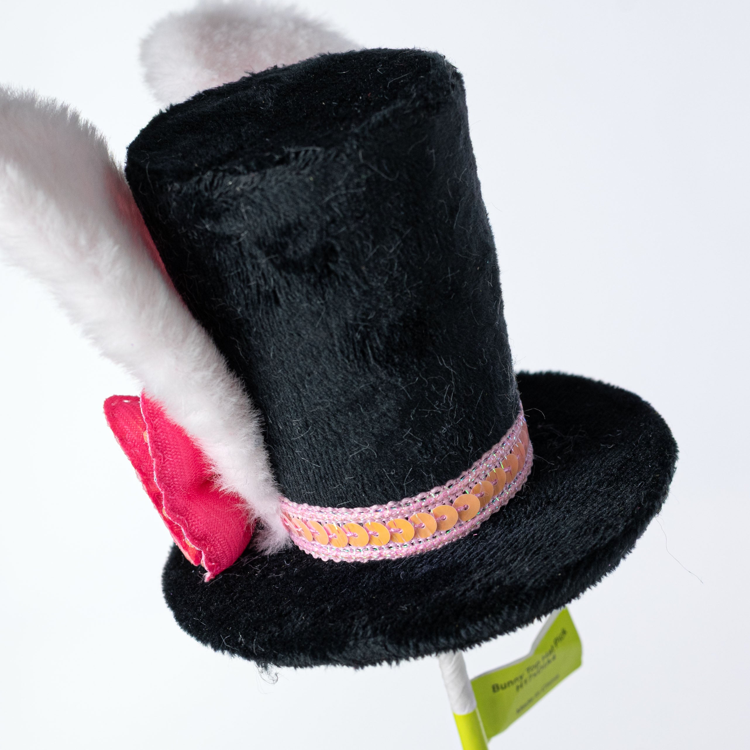 4" x 17" Bunny Ears Top Hat Pick: Pink Bow