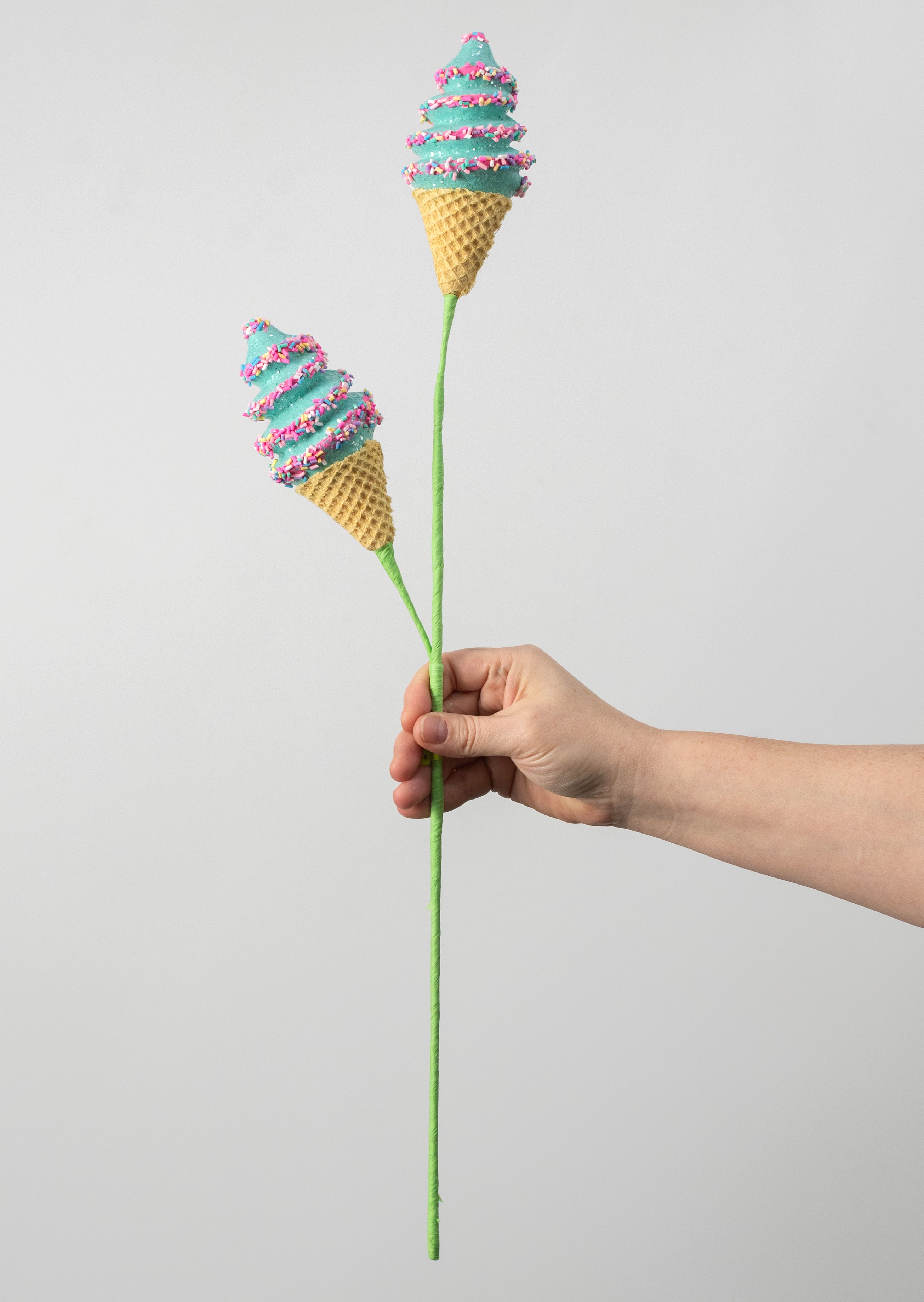 24" Sprinkle Ice Cream Cone Spray: Mint Blue