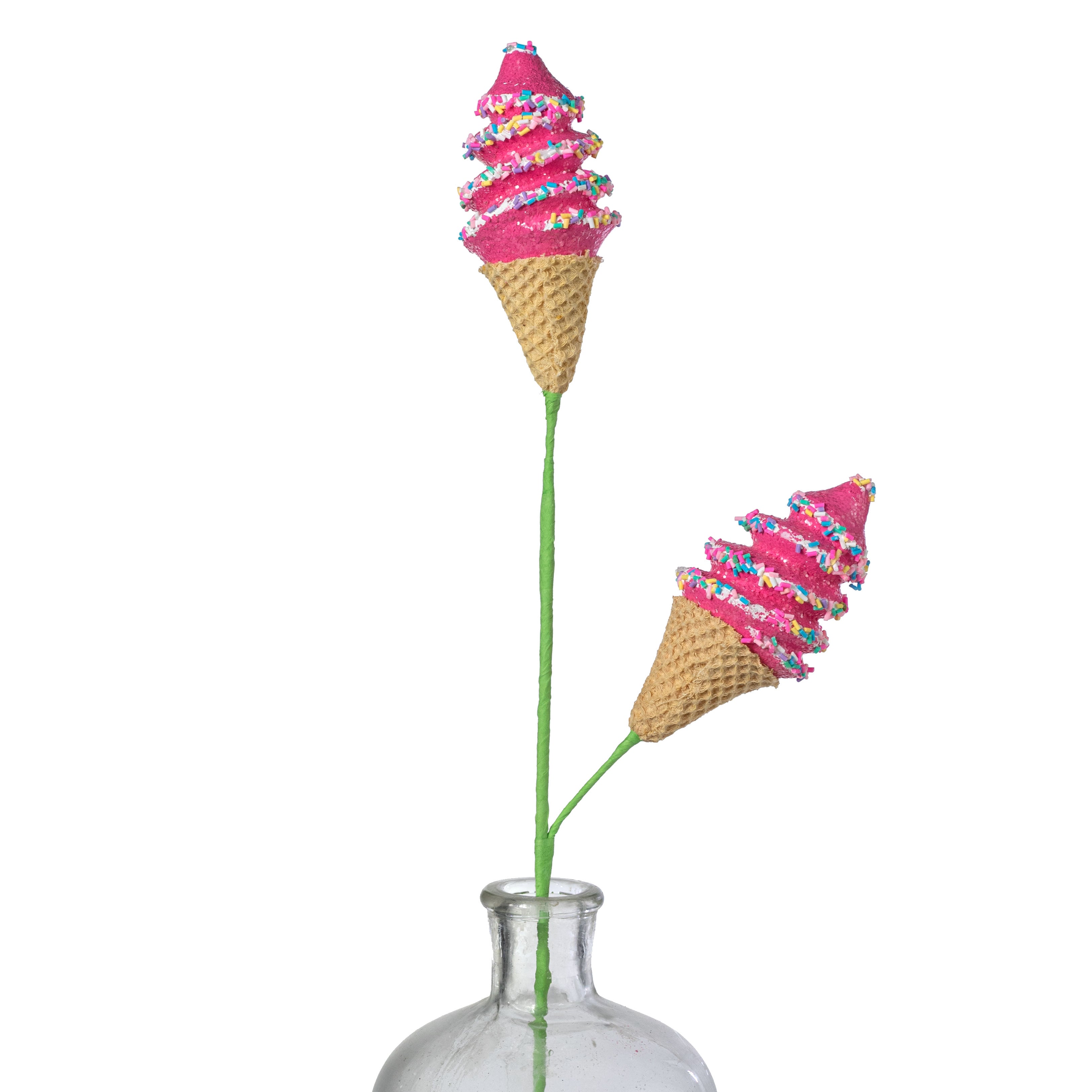 24" Sprinkle Ice Cream Cone Spray: Hot Pink