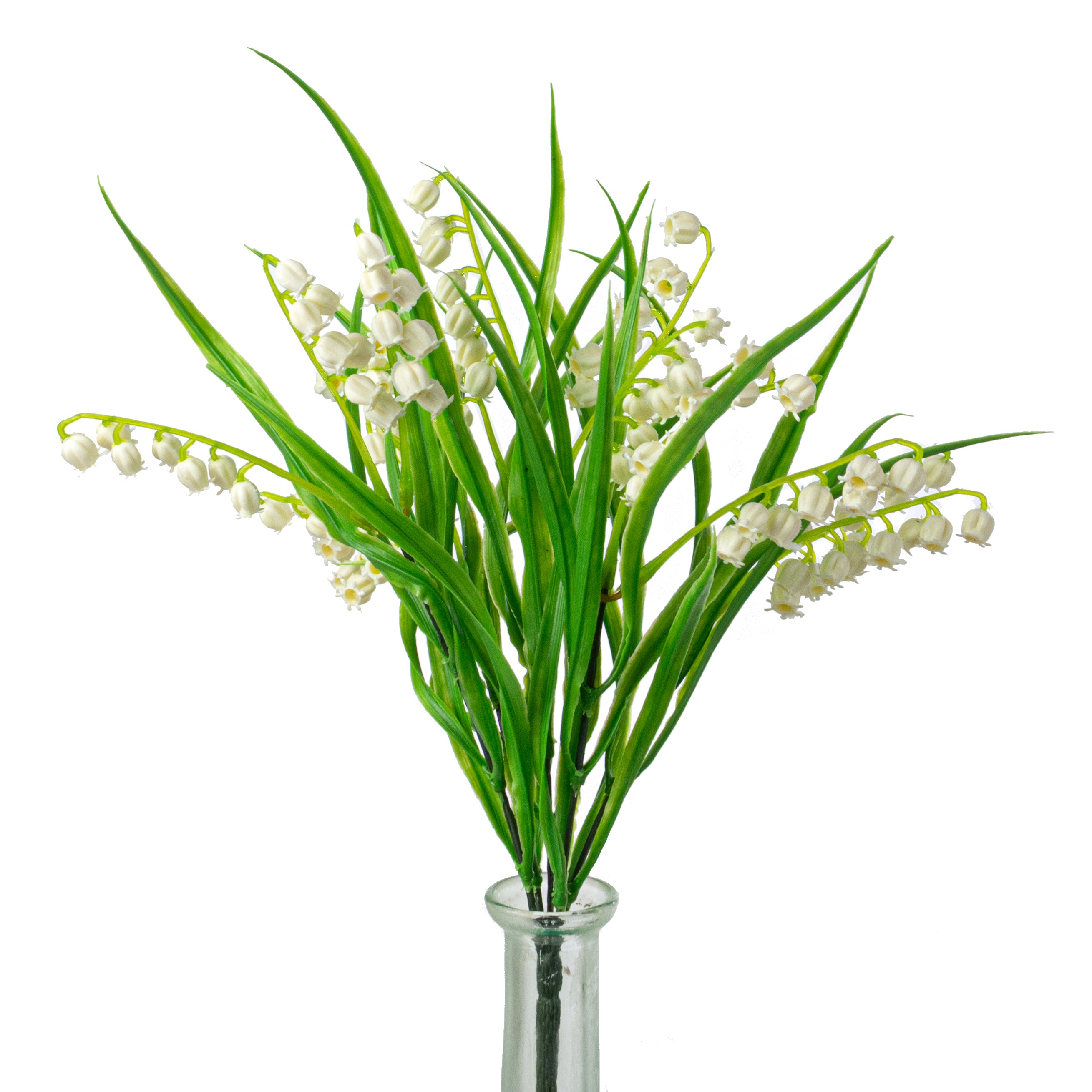 12" Plastic Lily of the Valley Bush: White