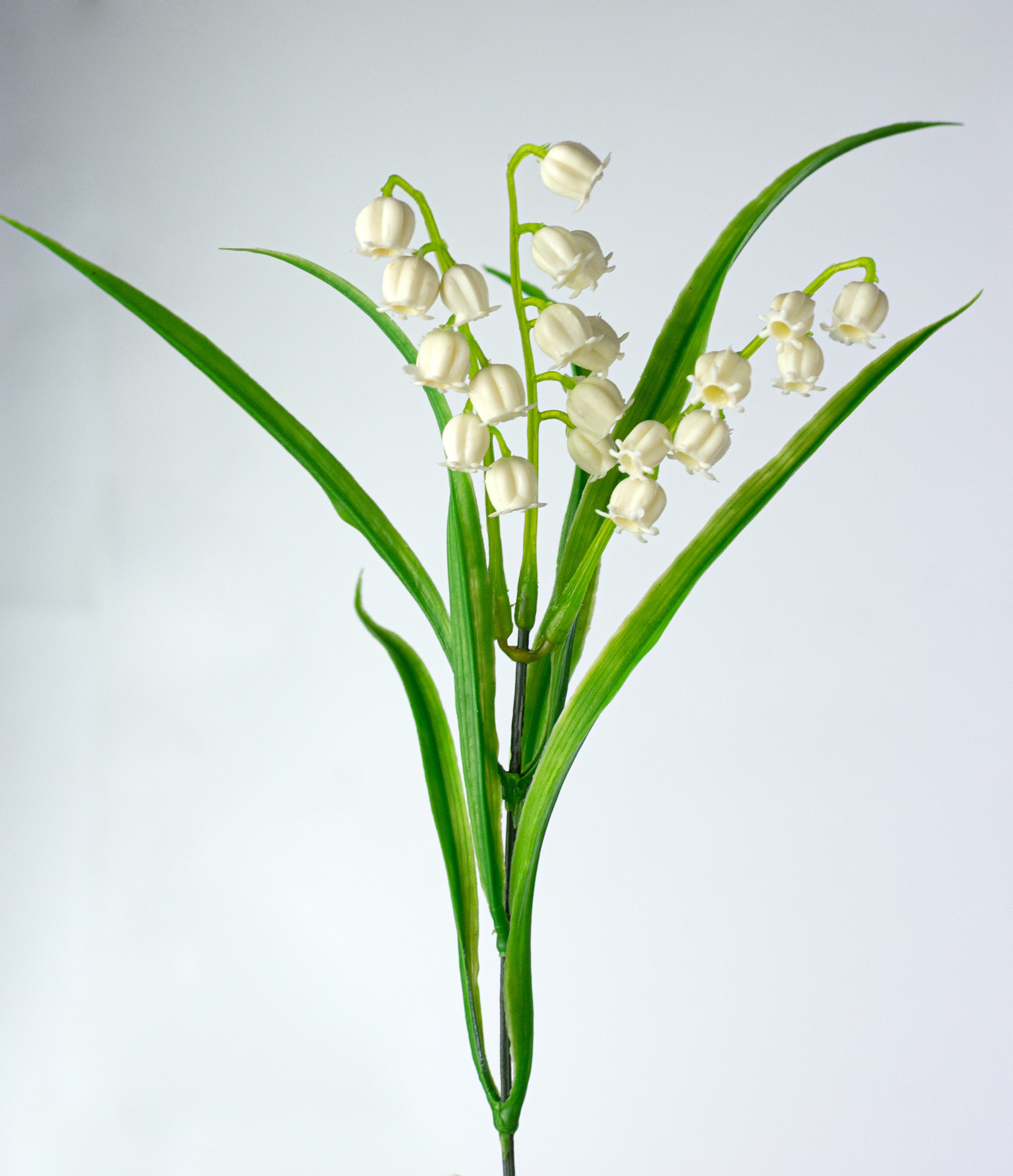 12" Plastic Lily of the Valley Bush: White
