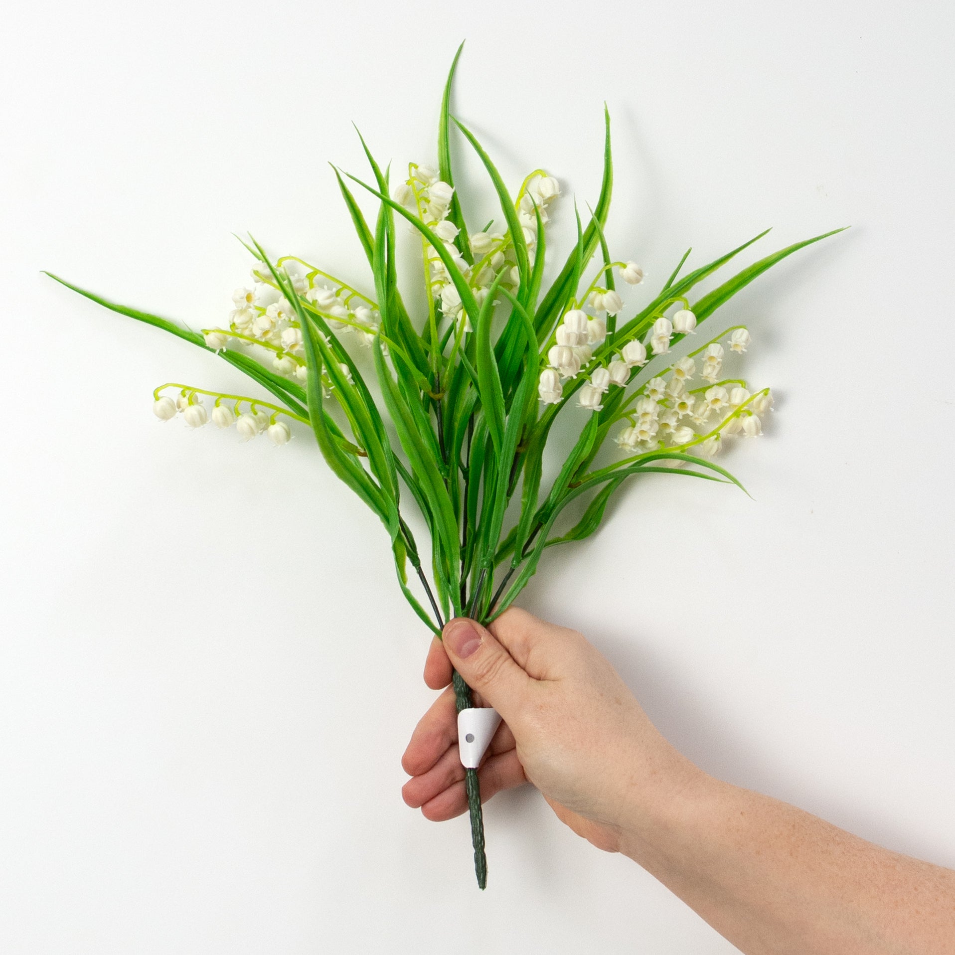12" Plastic Lily of the Valley Bush: White
