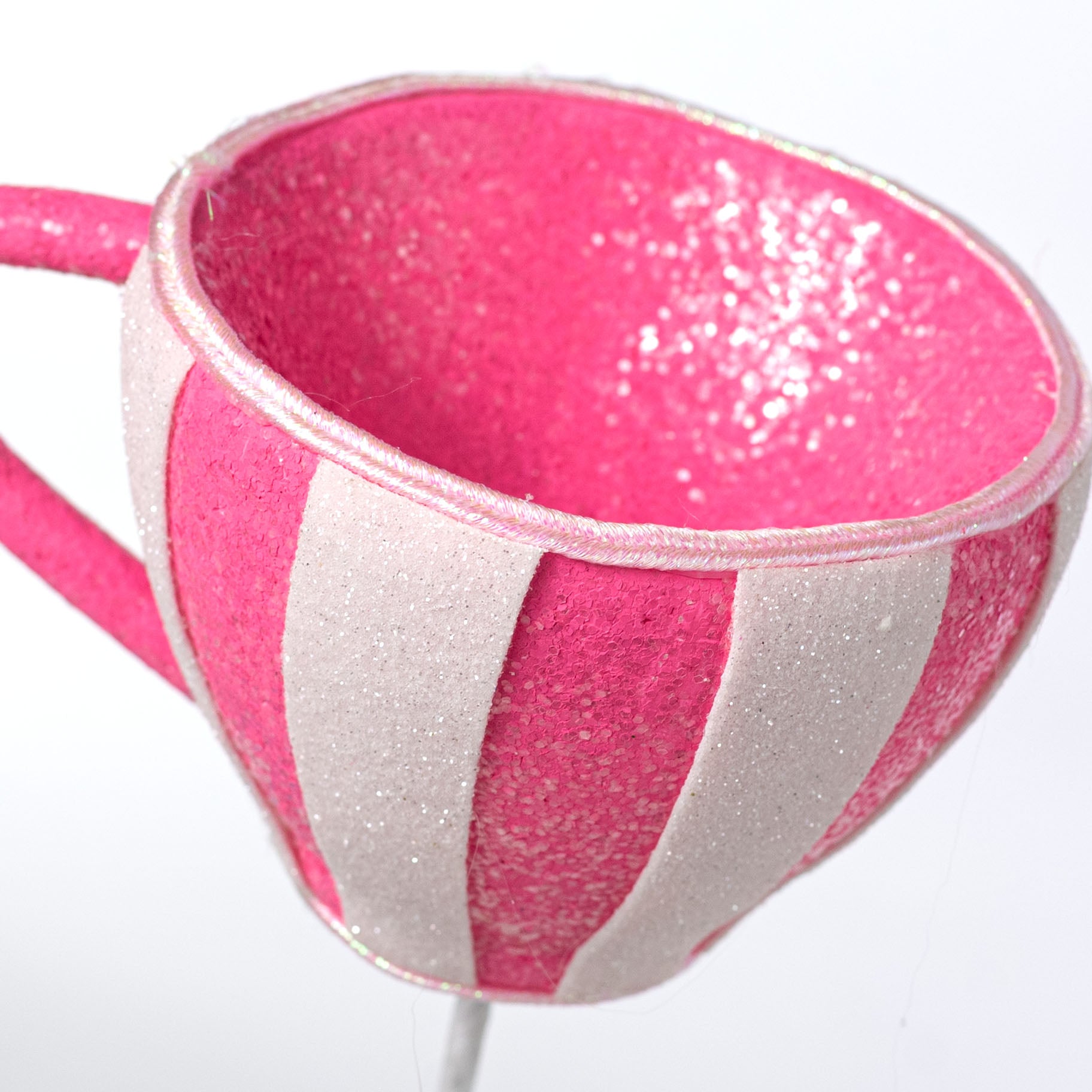 6" x 16" Striped Tea Cup Pick: Hot Pink