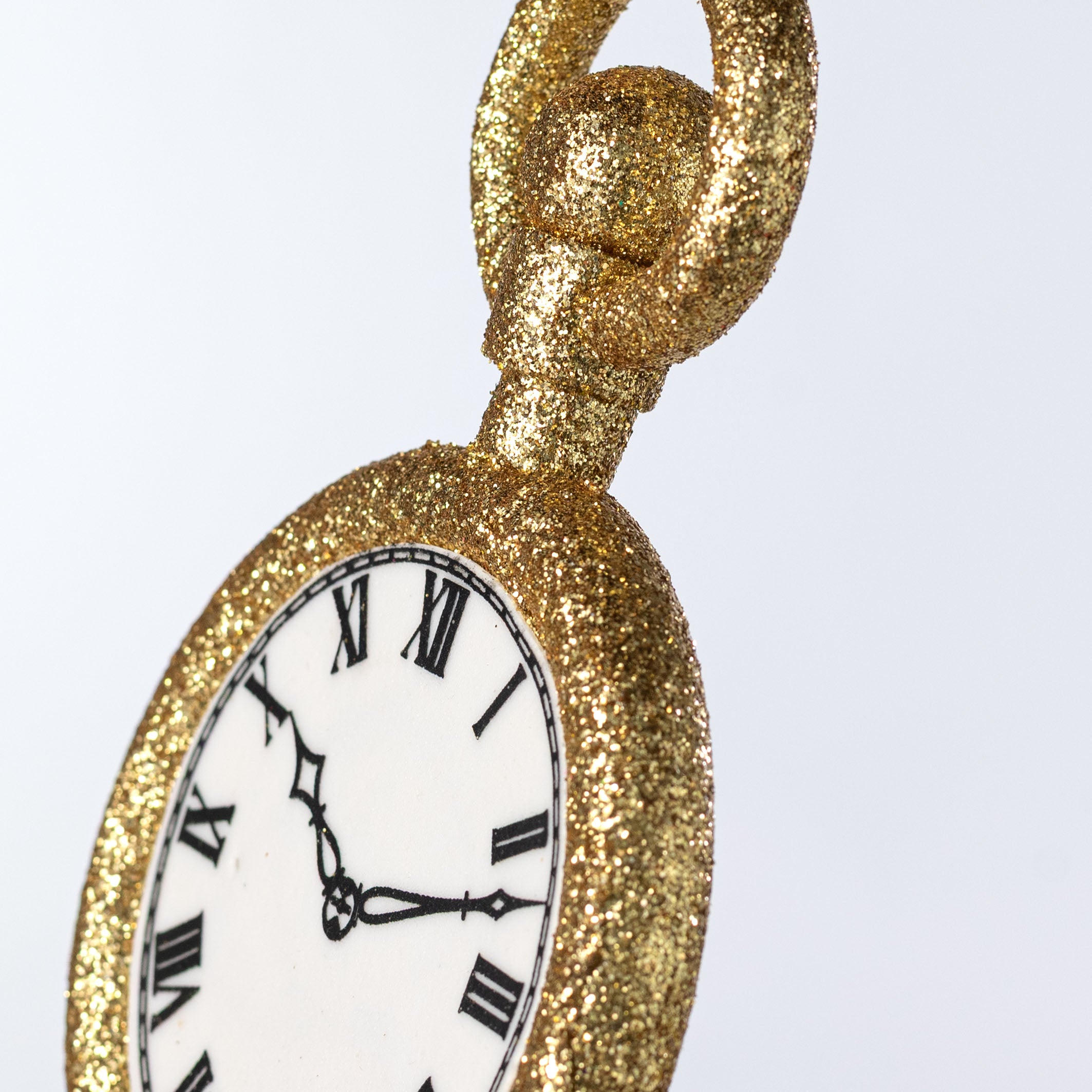 4.5" x 17" Stopwatch Clock Pick: Gold Glitter