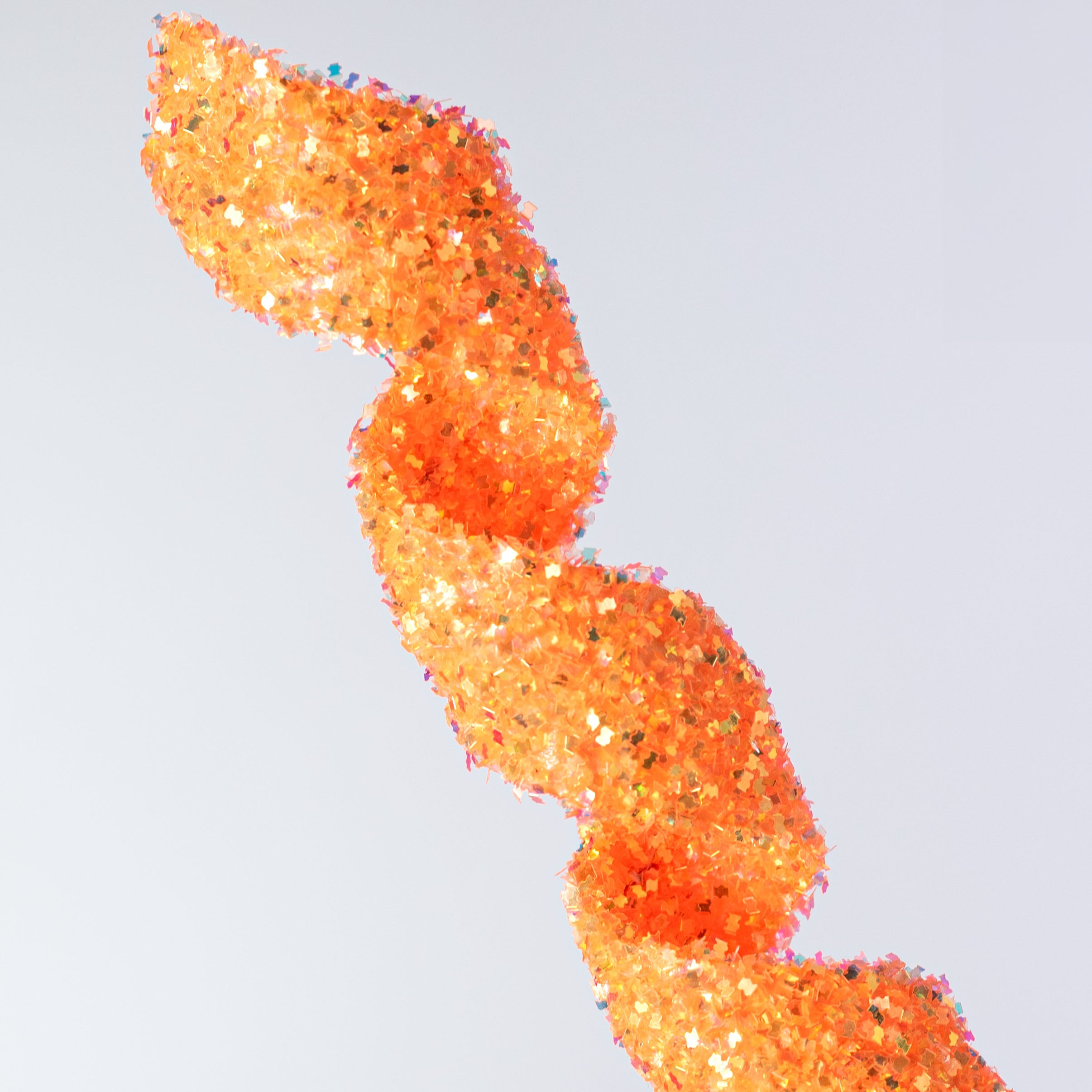 29" Frizzy Curly Spray: Iridescent Orange