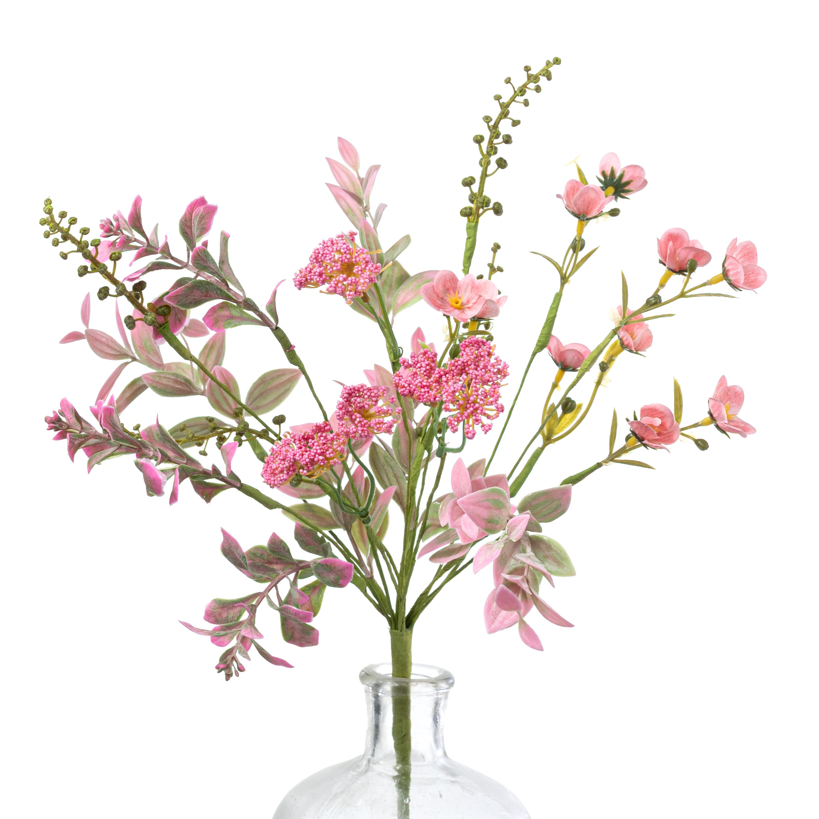 19" Queen Anne's Lace Flower Filler Bush: Pink