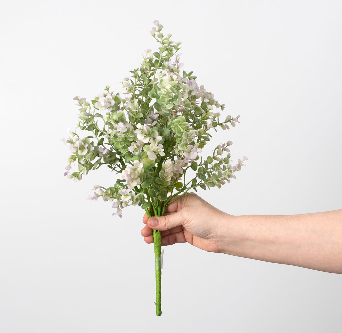 17" Plastic Eucalyptus Bush: Lavender